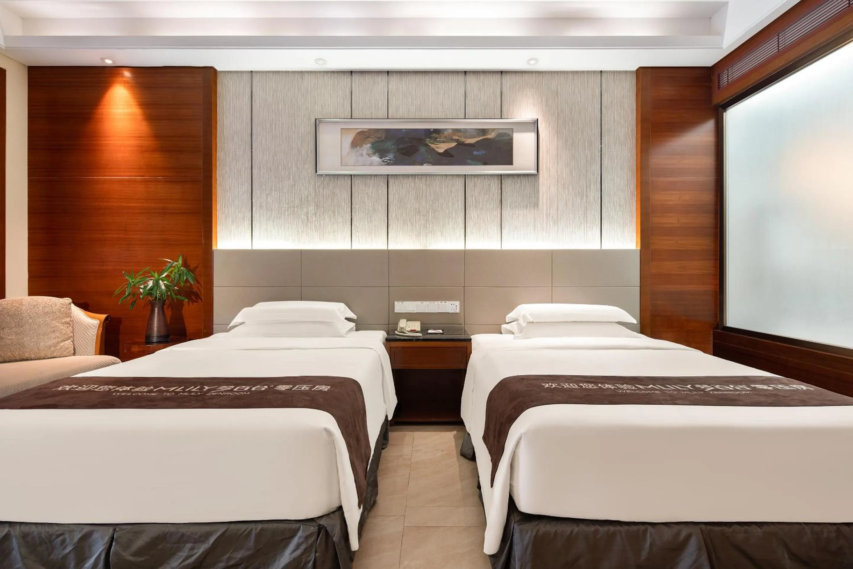 Bed in Country Garden Golden Beach Spring Hotel