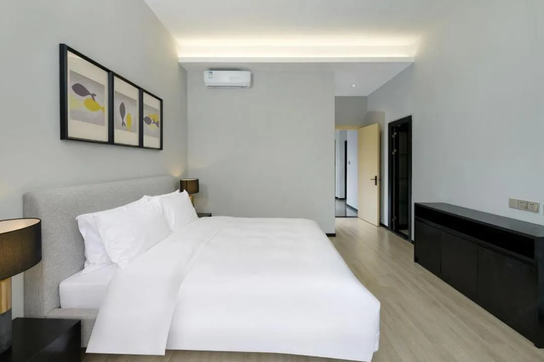 Bed in SongShan Lake PingShang Serviced Hotel