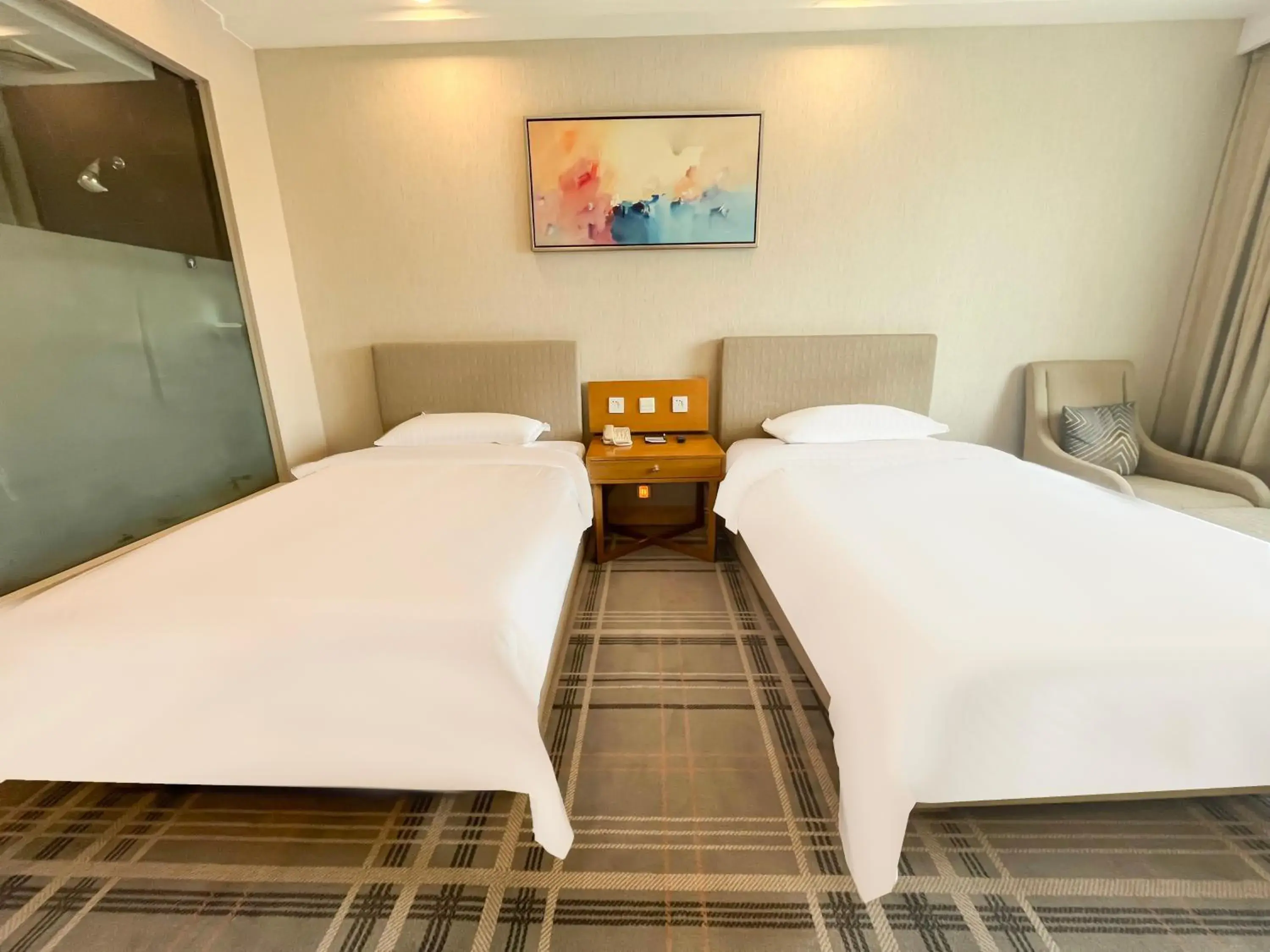 Bed in Jinrui Sunshine Hotel Pengzhou Bed in Jinrui Sunshine Hotel Pengzhou