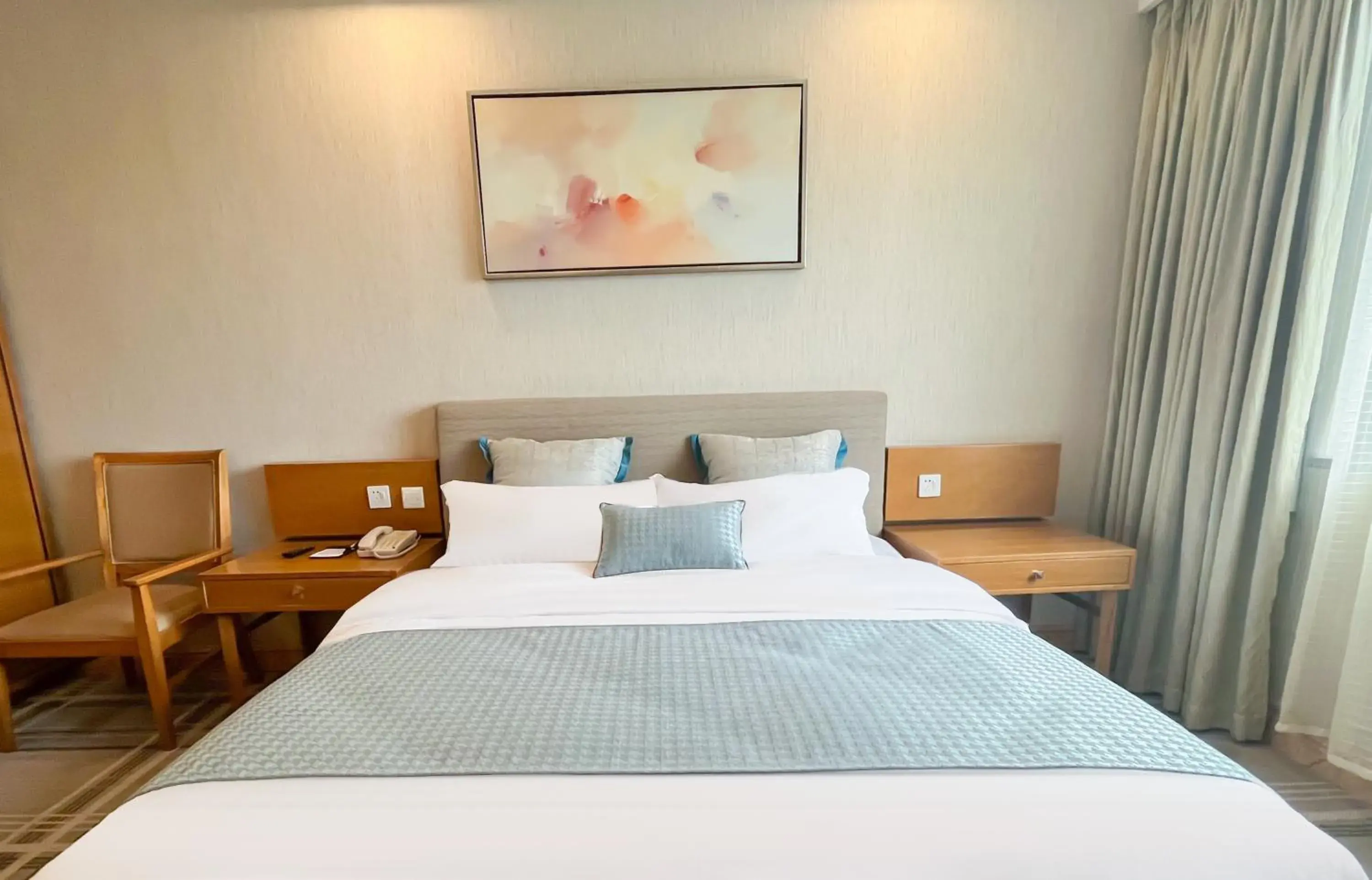 Bed in Jinrui Sunshine Hotel Pengzhou Bed in Jinrui Sunshine Hotel Pengzhou