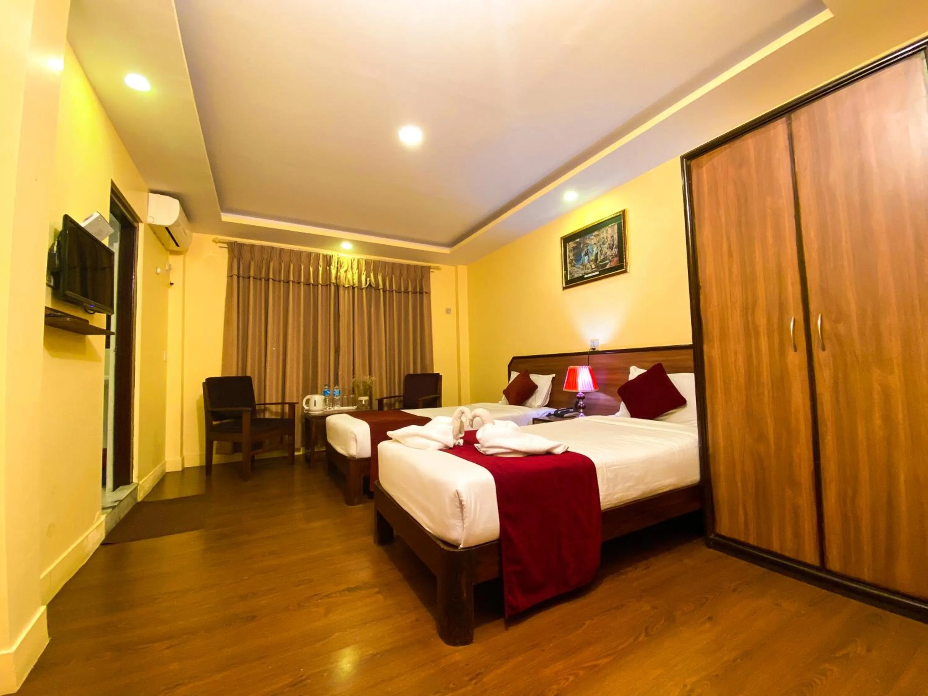 Bed in Thamel Grand Hotel