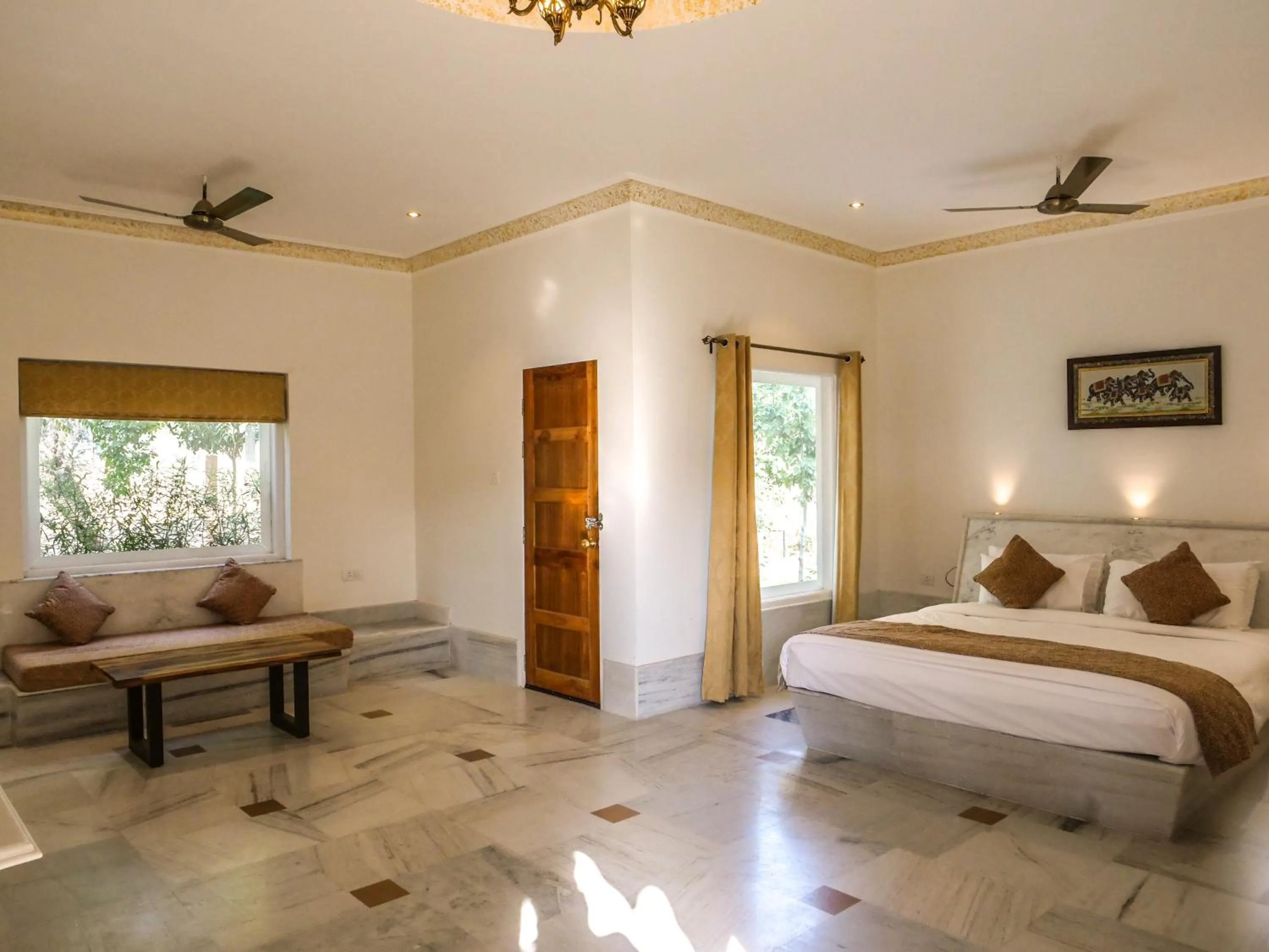Bedroom, Bed in Aangan Resort