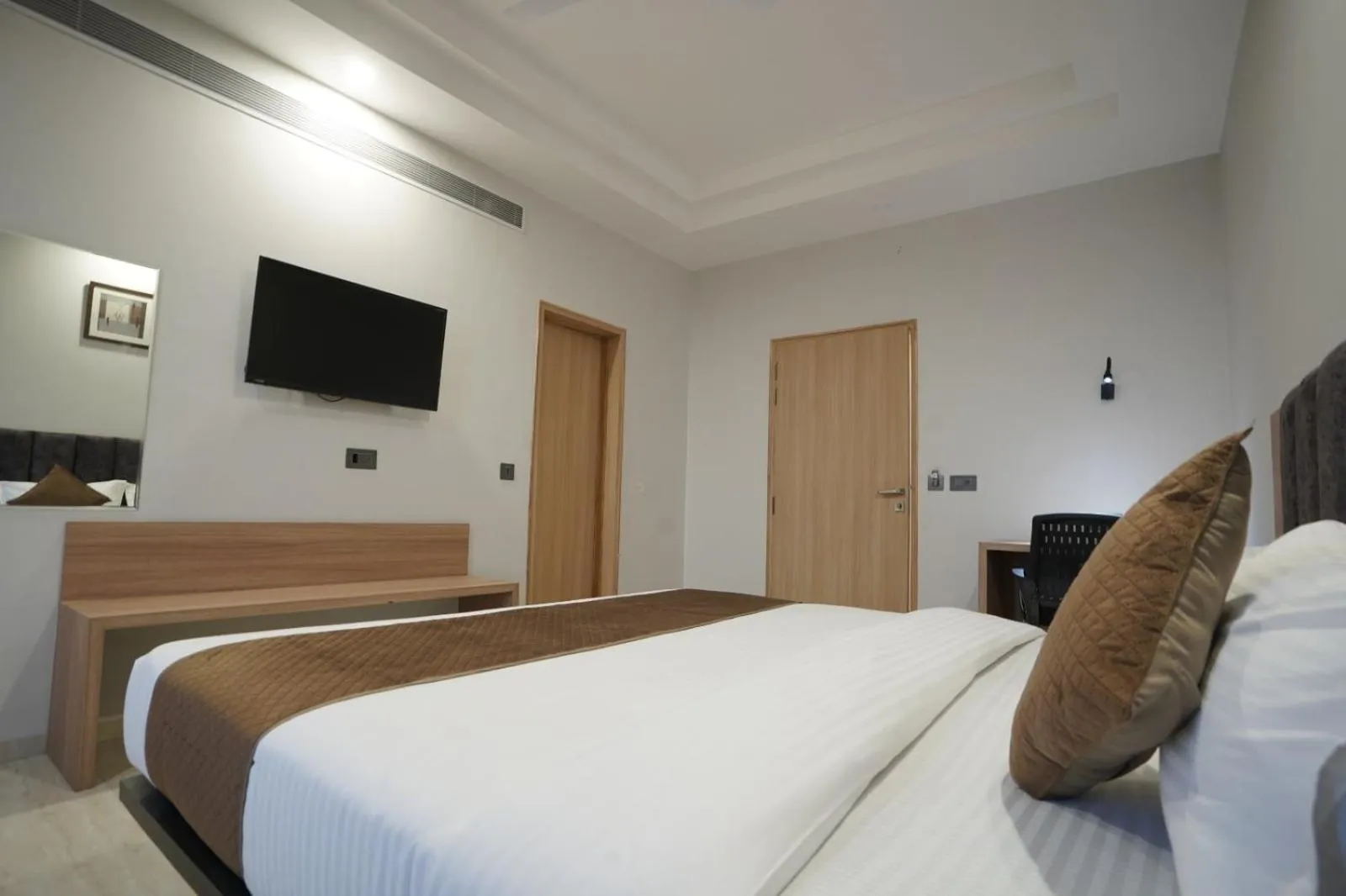 Photo of the whole room, Bed in Hotel Krishna Inn