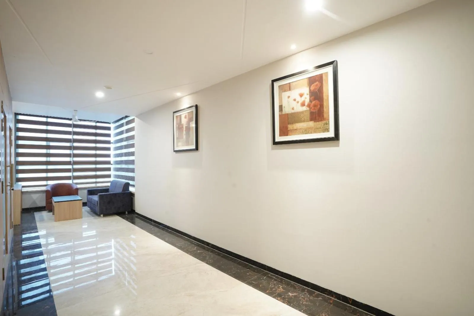 Seating area in Hotel Krishna Inn