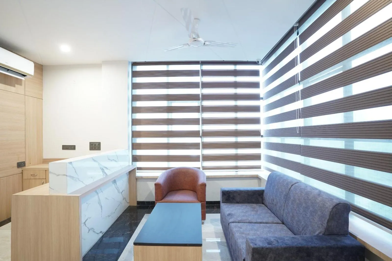 Seating area in Hotel Krishna Inn