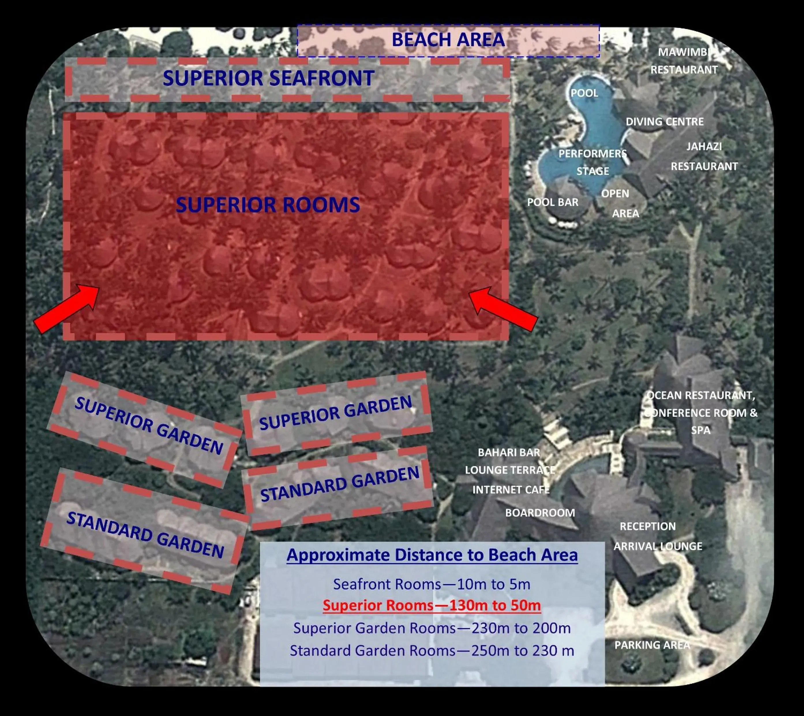 Garden view in Ocean Paradise Resort & Spa Garden view in Ocean Paradise Resort & Spa