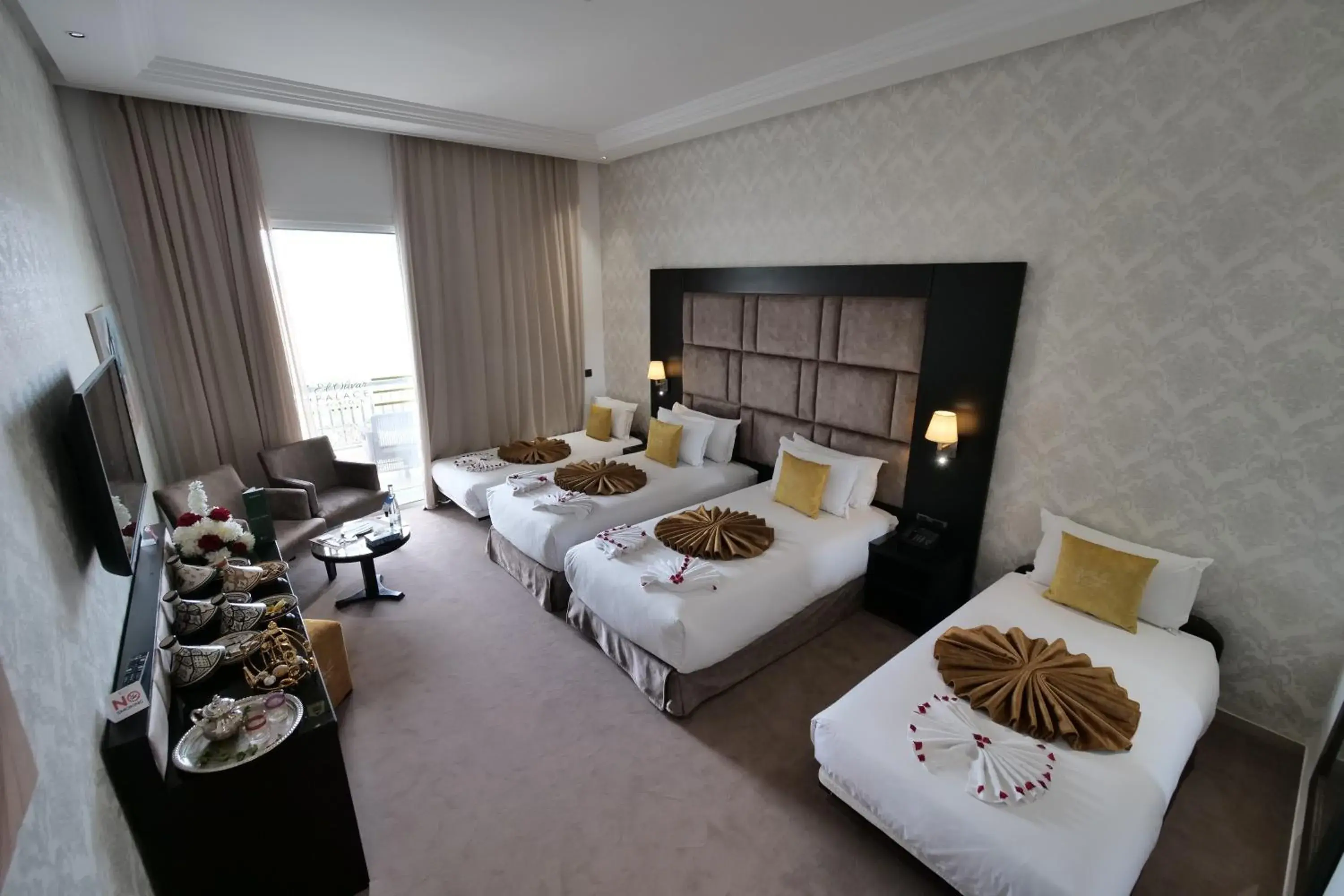 Bed in El Olivar Palace Marrakech All Inclusive, Aquapark & SPA Bed in El Olivar Palace Marrakech All Inclusive, Aquapark & SPA