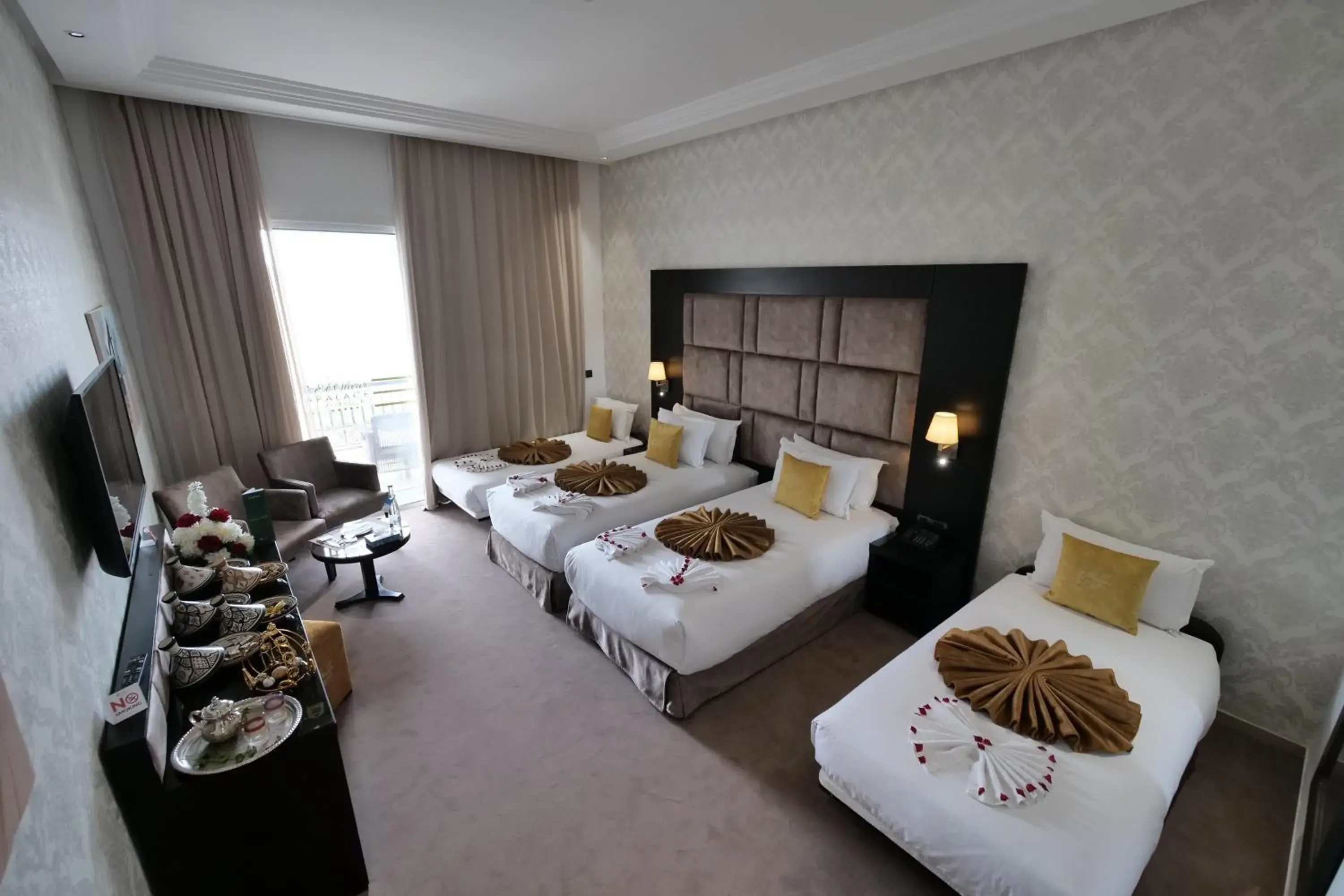 Bed in El Olivar Palace Marrakech All Inclusive, Aquapark & SPA Bed in El Olivar Palace Marrakech All Inclusive, Aquapark & SPA