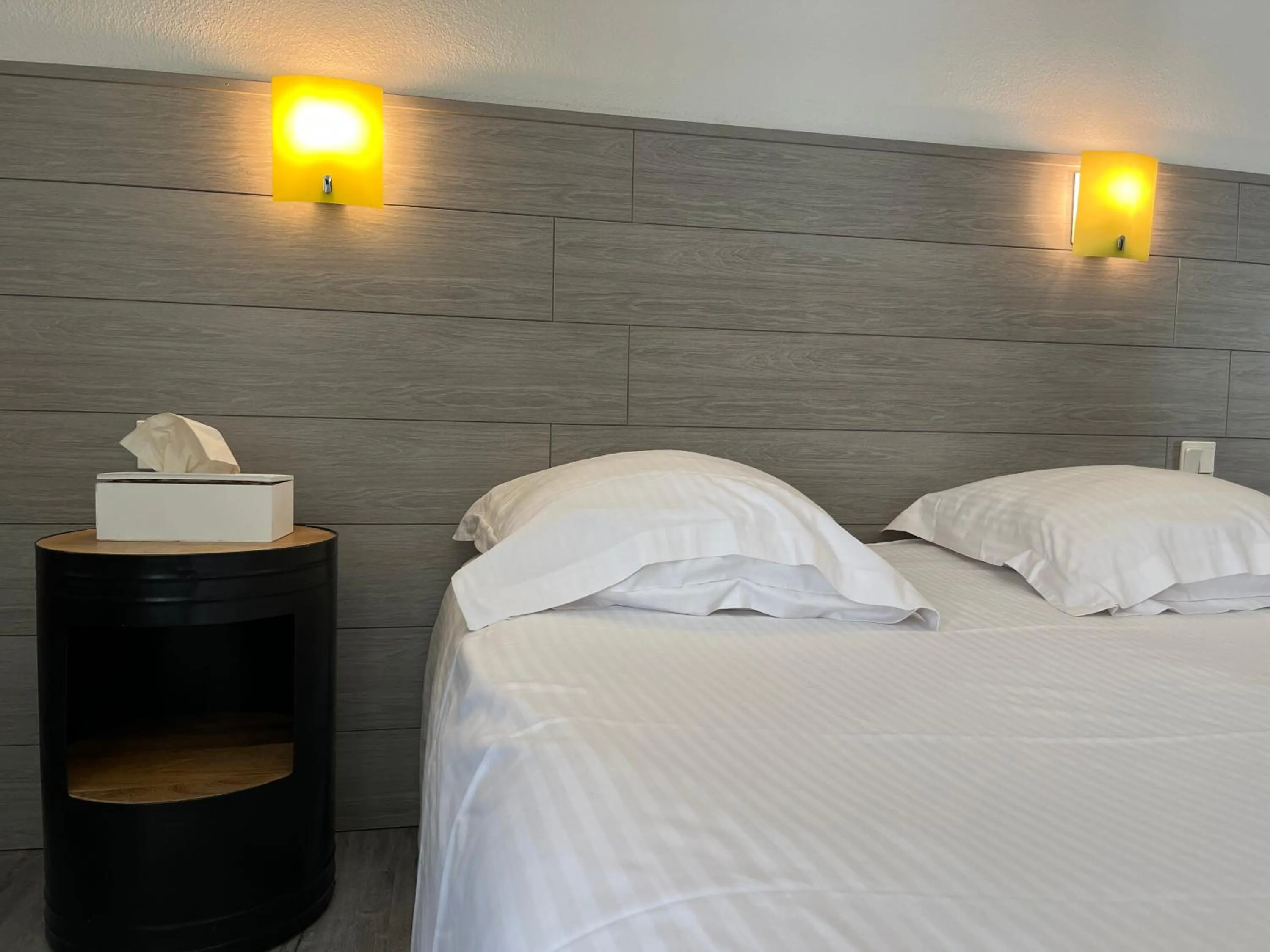 Bedroom, Bed in Hôtel Le Lacuzon