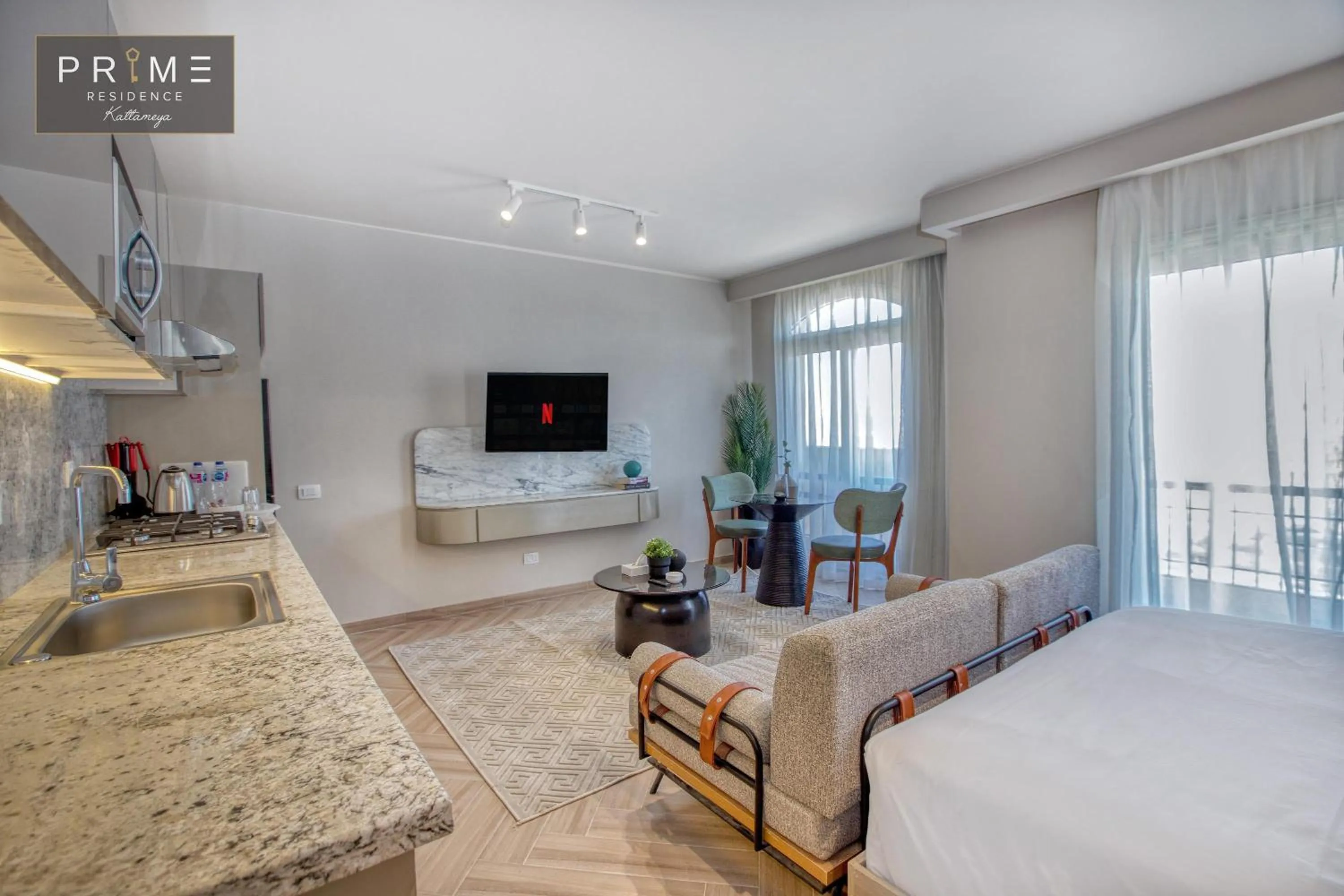 Lobby or reception, Bed in Prime Residence Kattameya