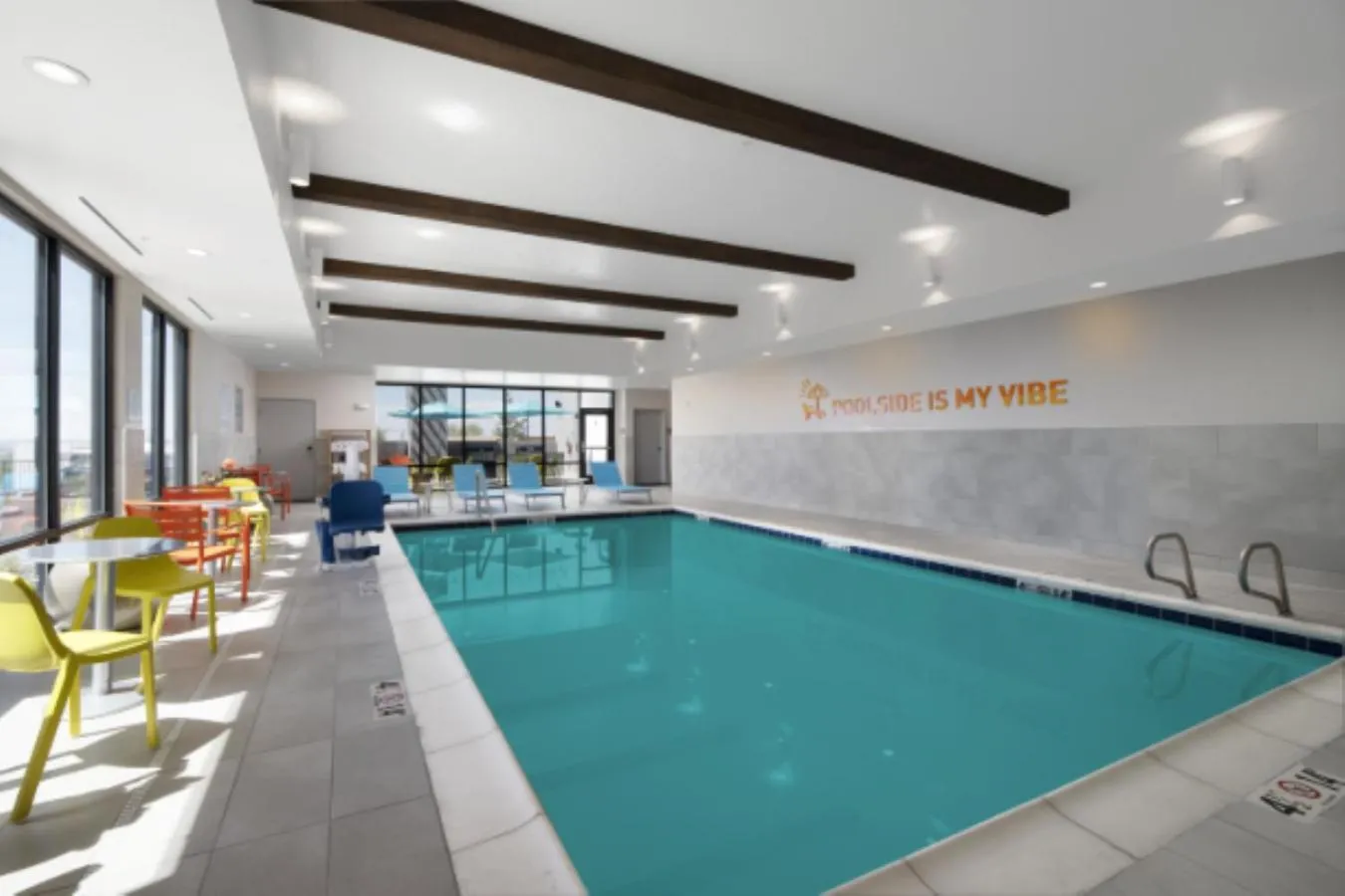 Pool view in Home2 Suites By Hilton Albuquerque Airport