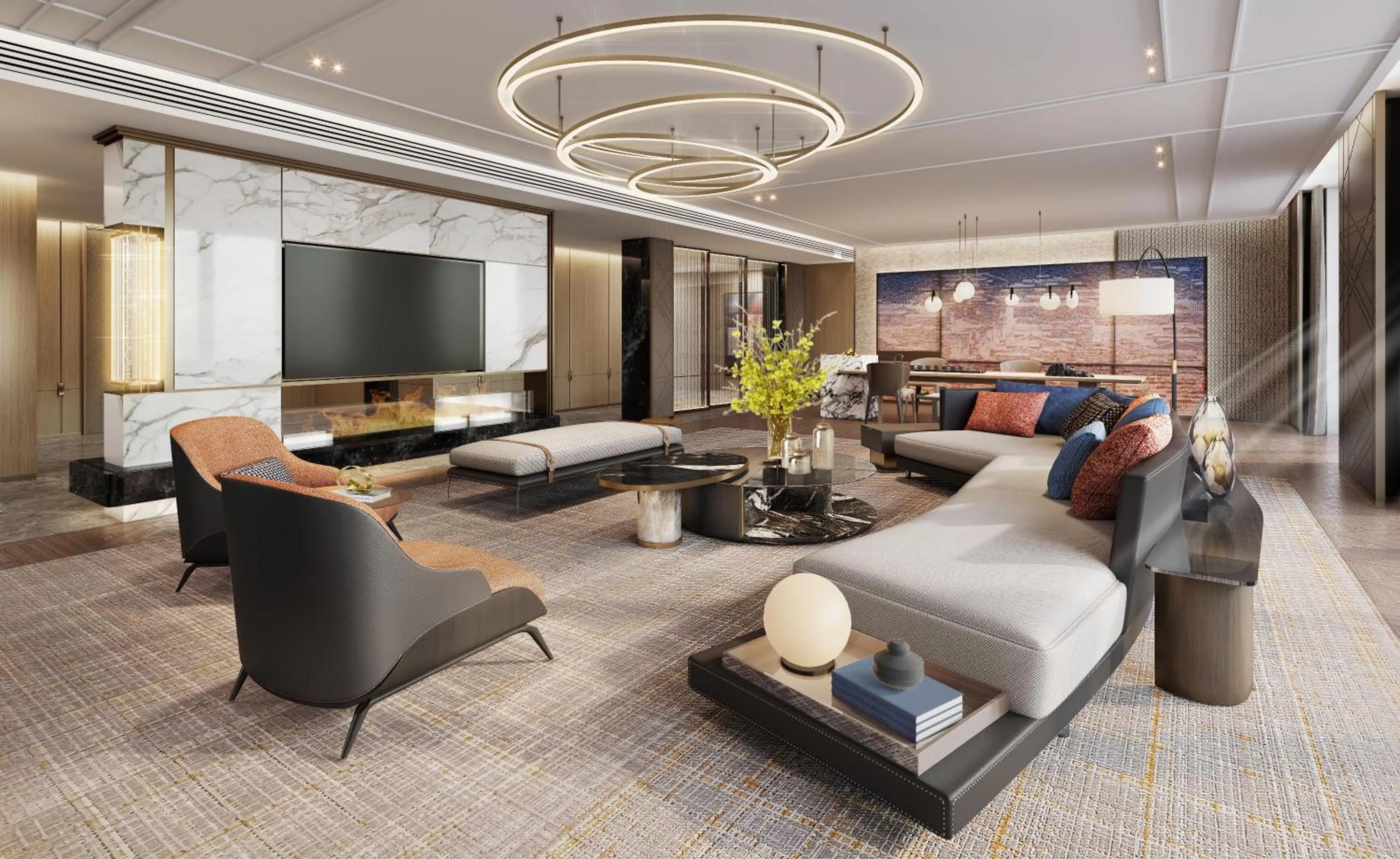 Living room in DoubleTree By Hilton Cangnan