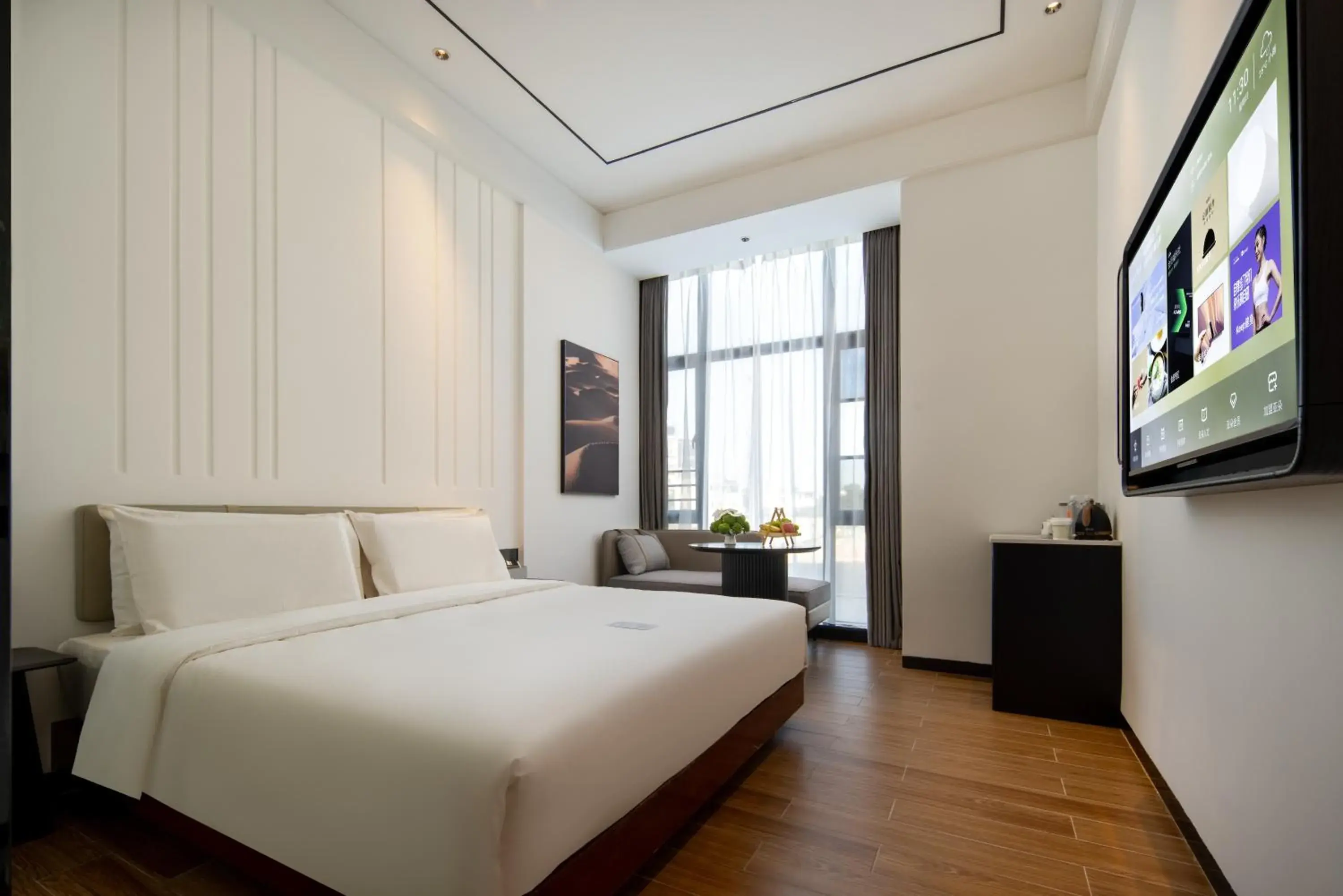 Bed in Atour X Hotel Shenzhen Dapeng Jiaochangwei Bed in Atour X Hotel Shenzhen Dapeng Jiaochangwei