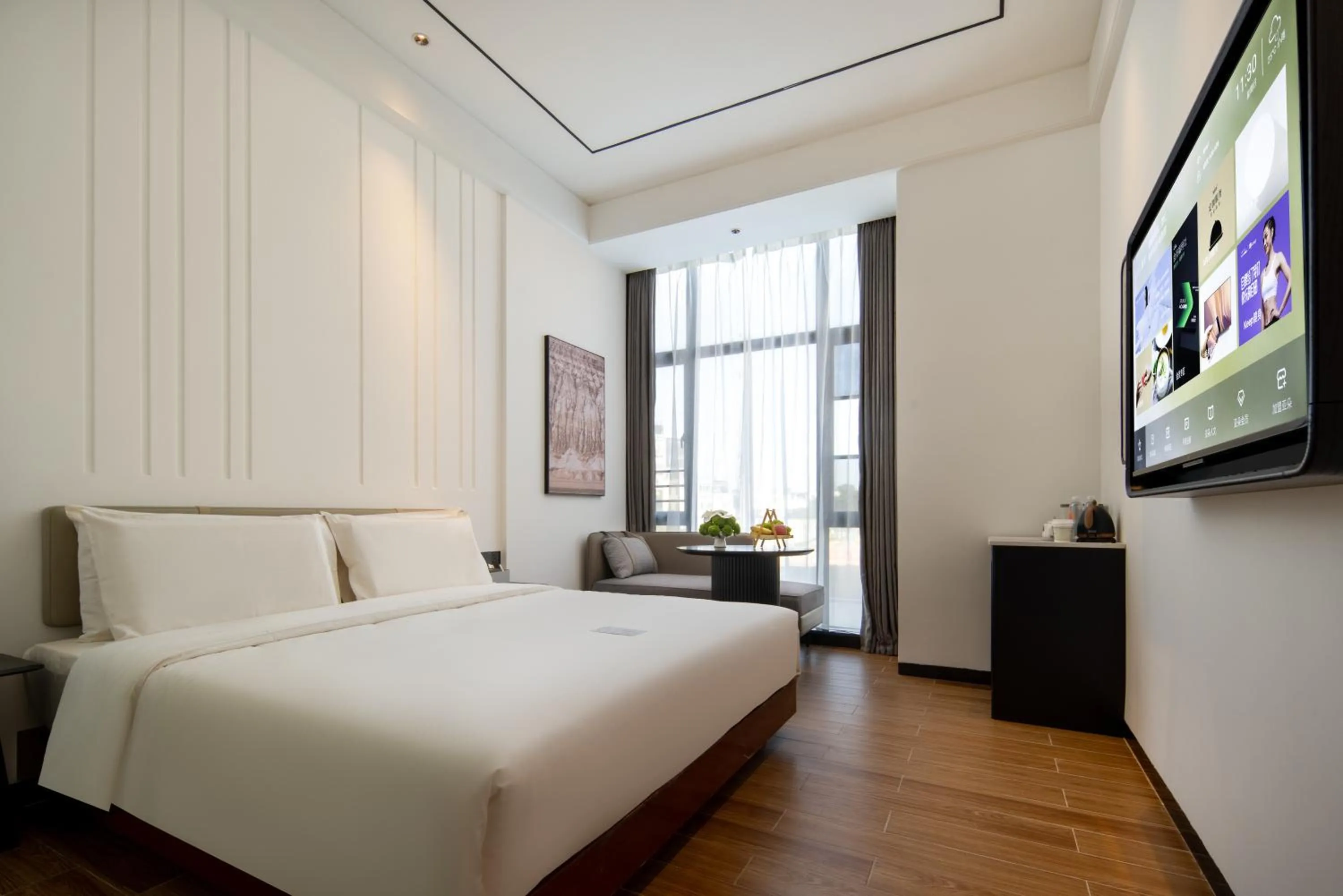 Bed in Atour X Hotel Shenzhen Dapeng Jiaochangwei