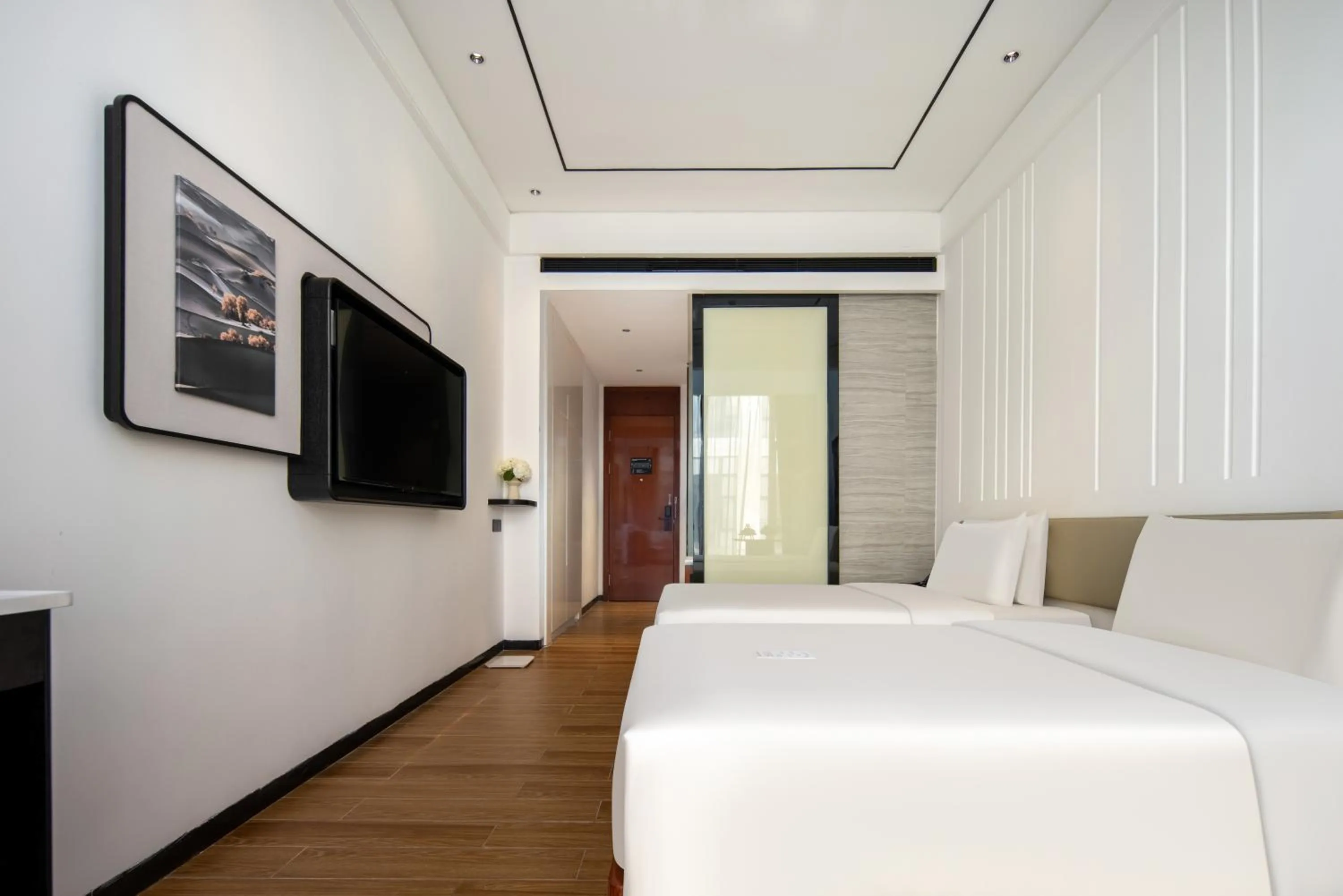 Bed in Atour X Hotel Shenzhen Dapeng Jiaochangwei