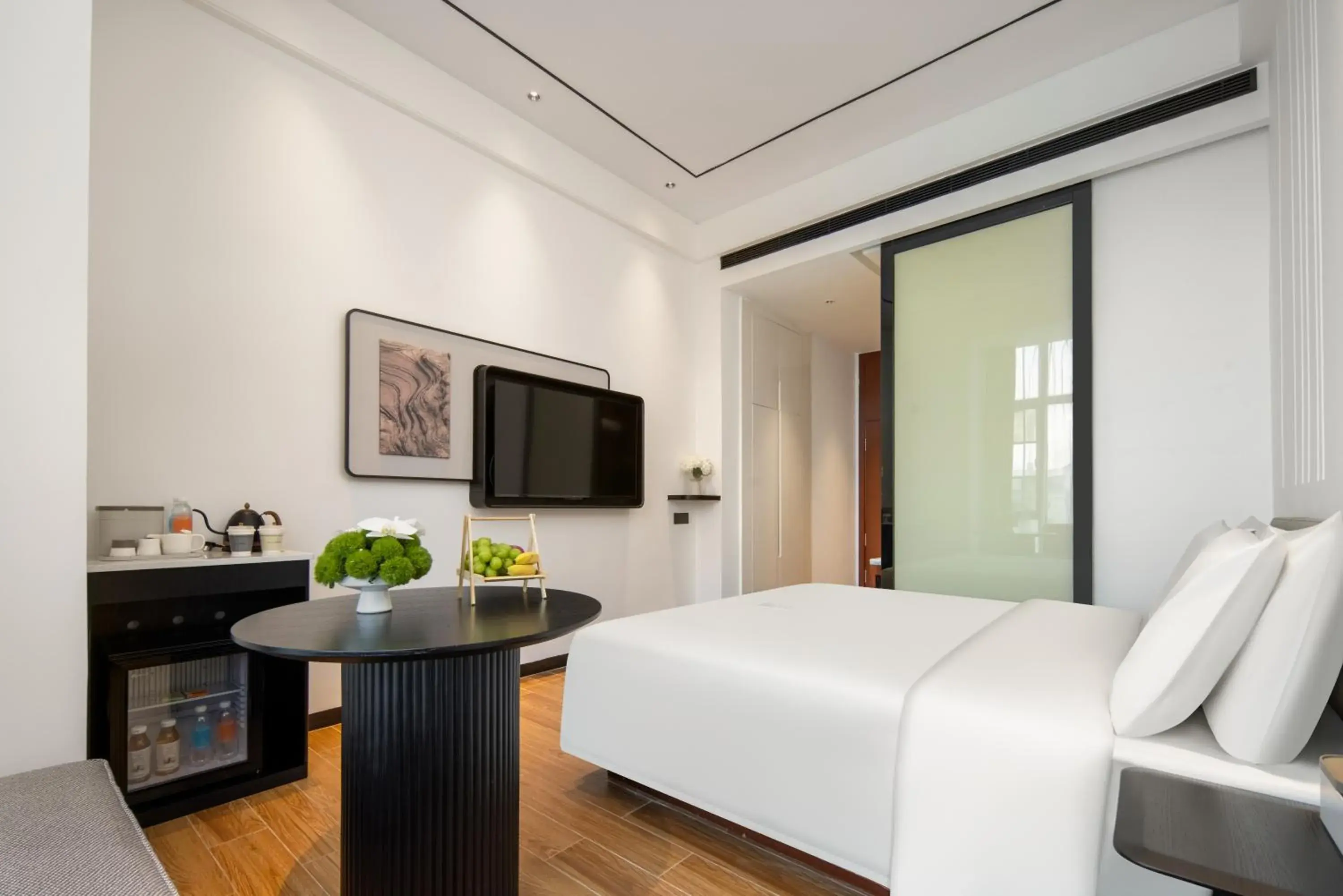 Bed in Atour X Hotel Shenzhen Dapeng Jiaochangwei Bed in Atour X Hotel Shenzhen Dapeng Jiaochangwei