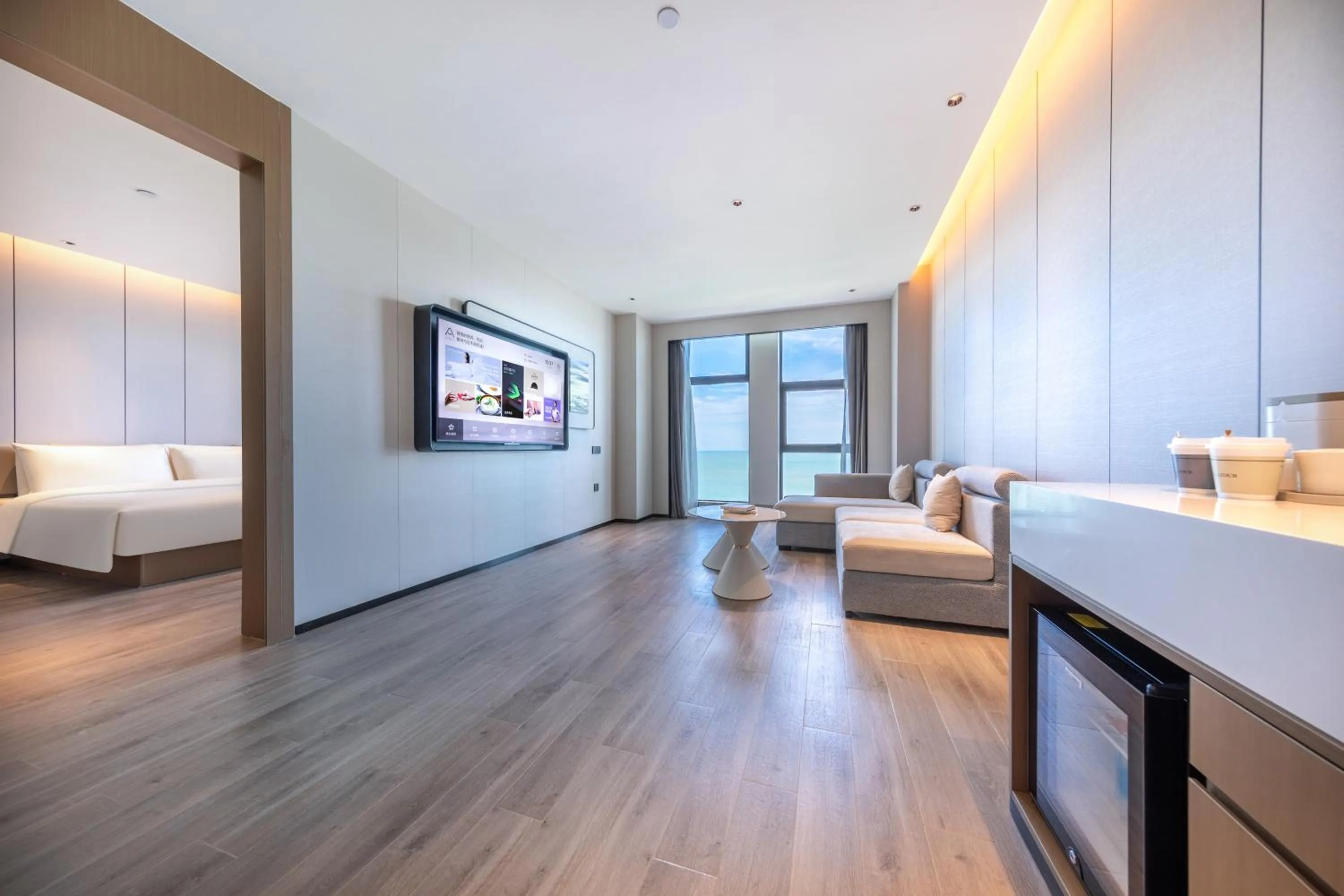 Bed in Atour Hotel Haikou Binhai Avenue Xixiu Beach