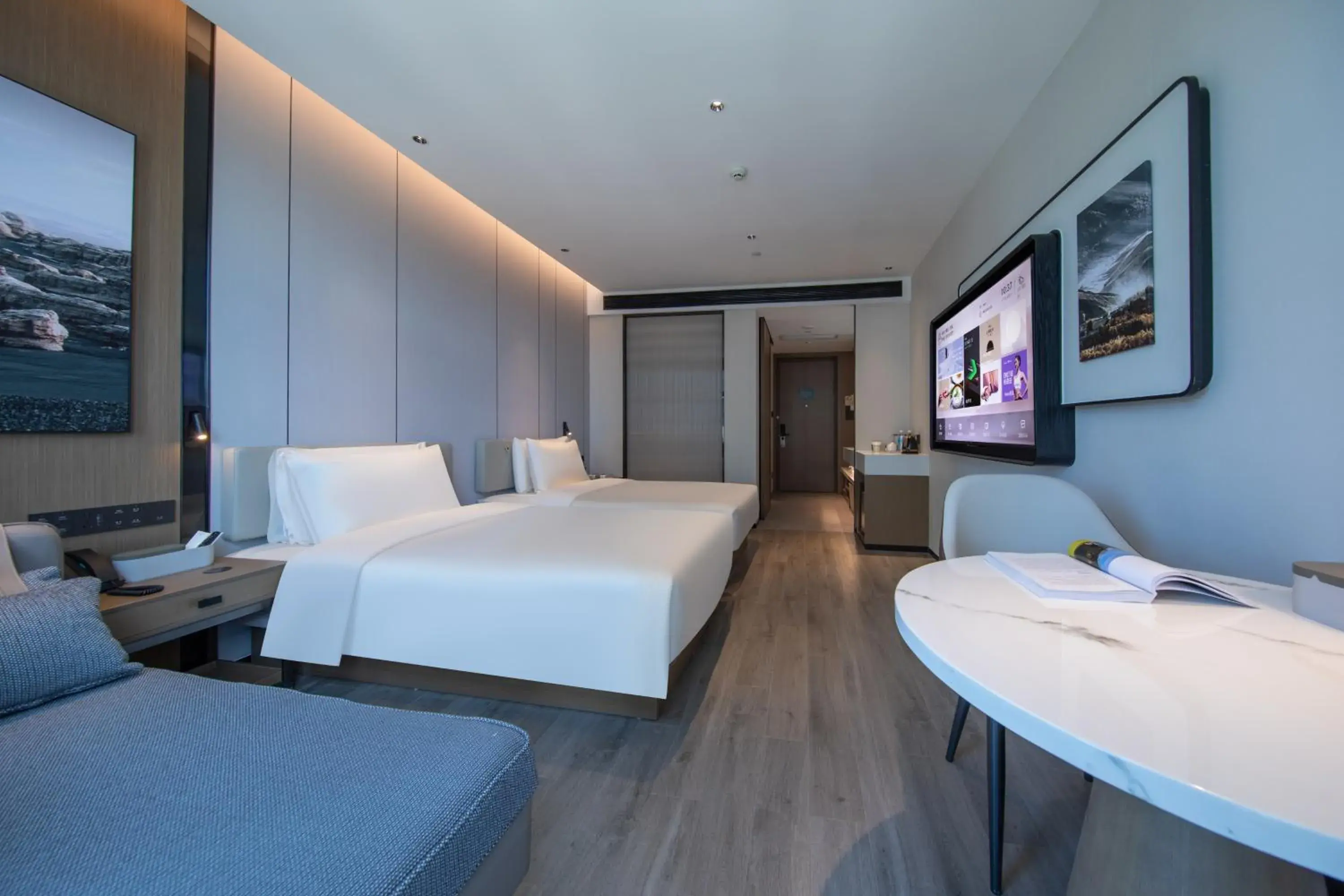 Bed in Atour Hotel Haikou Binhai Avenue Xixiu Beach Bed in Atour Hotel Haikou Binhai Avenue Xixiu Beach