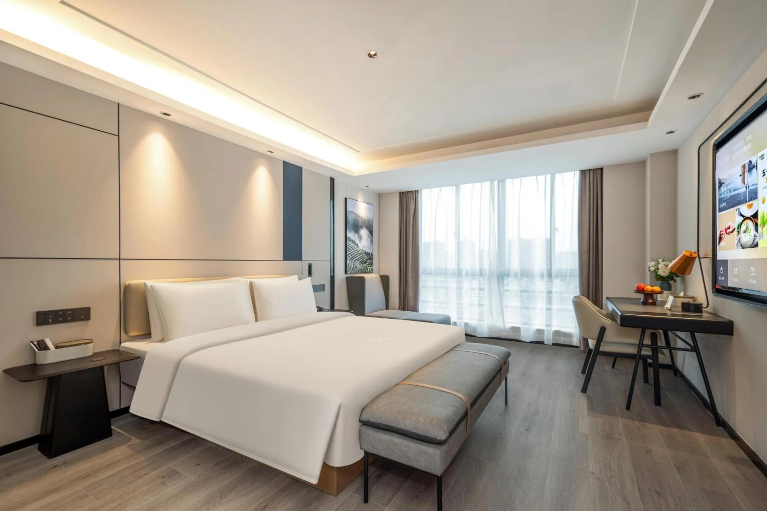 Bed in Atour X Hotel Hangzhou Wenyi Road