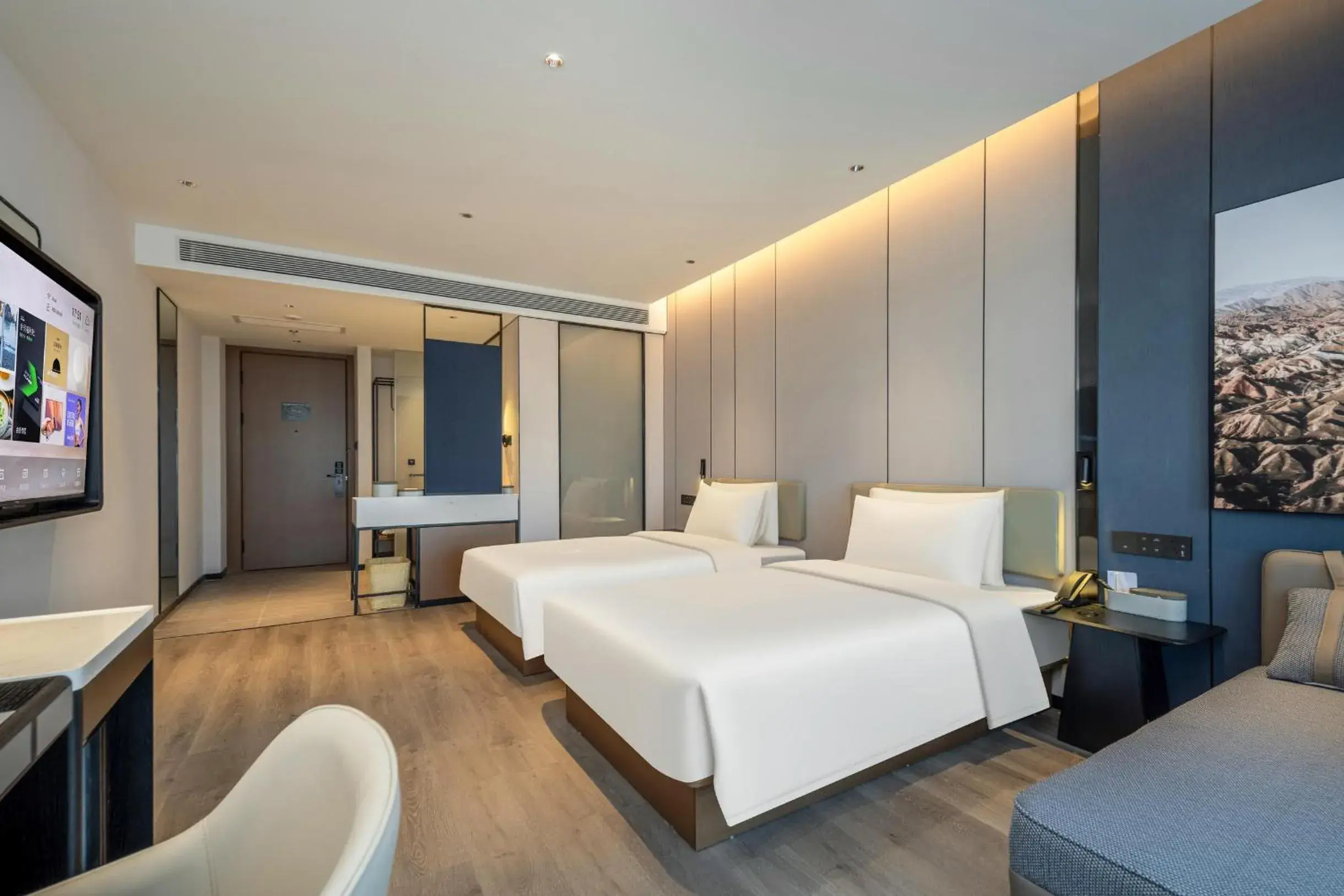 Bed in Atour Hotel Taizhou Linhai Toumen Port Bed in Atour Hotel Taizhou Linhai Toumen Port