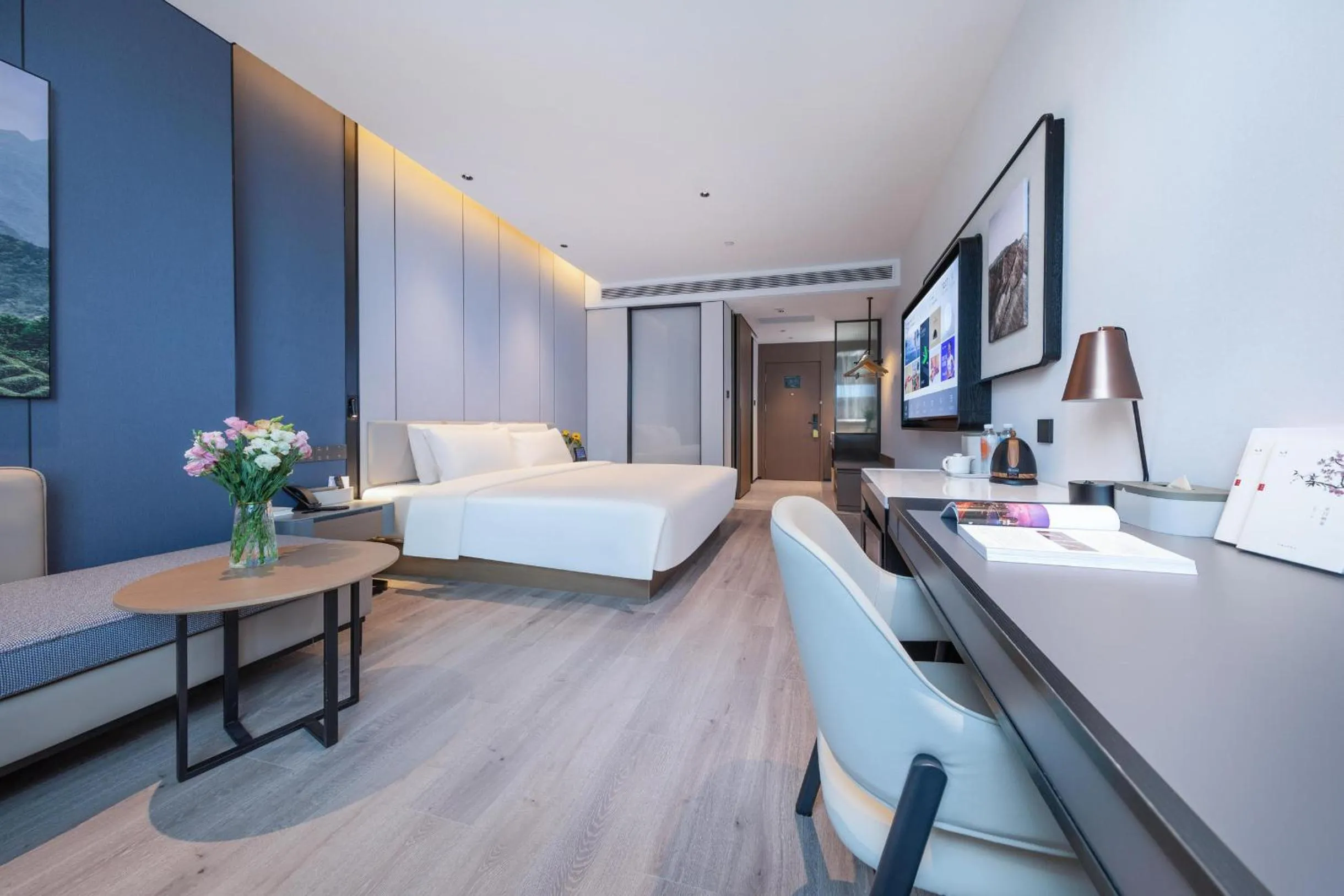 Bed in Atour Hotel Shanwei High-Speed Railway Station Binhai Park