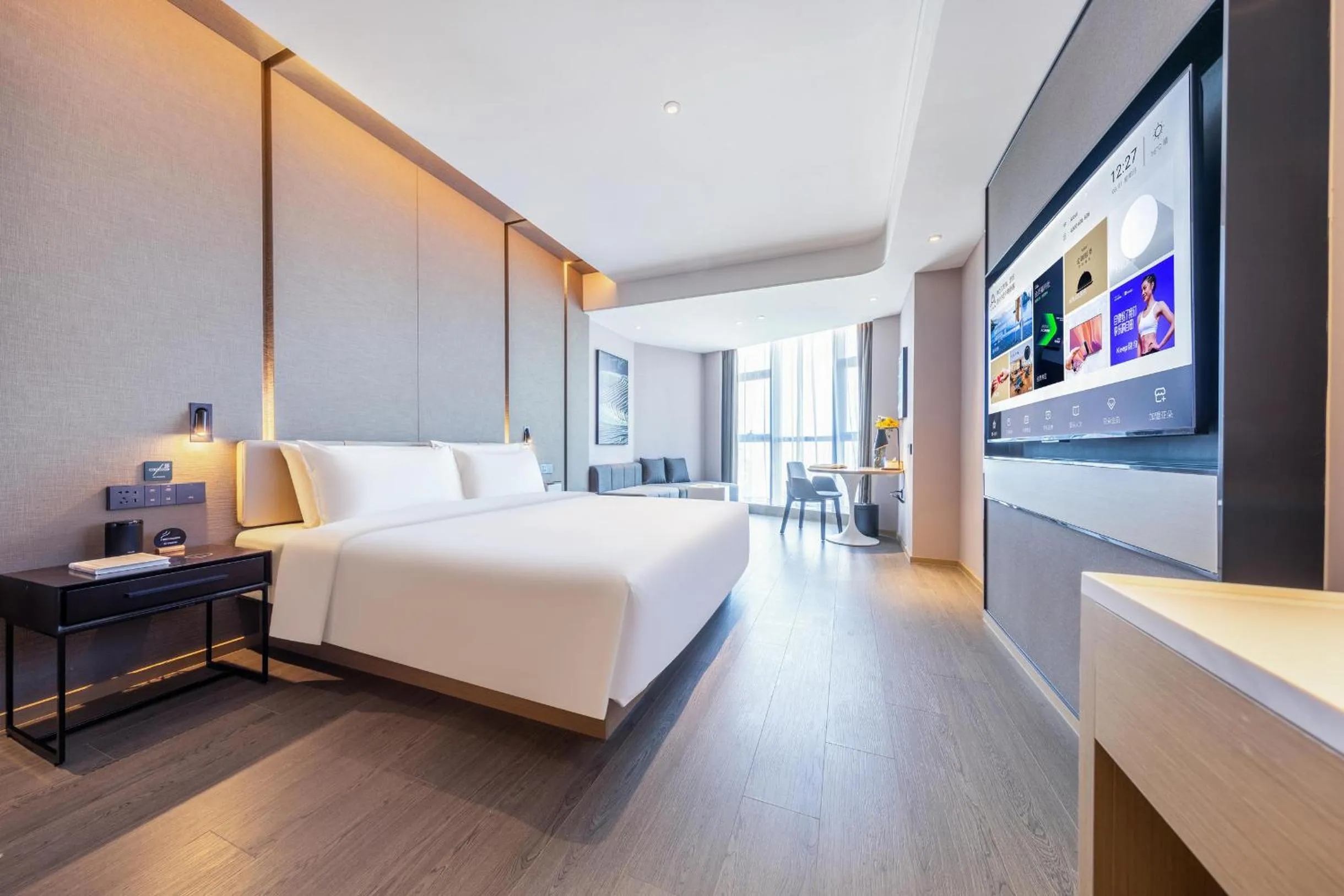 Bedroom, Bed in Atour Hotel Wuhan University of Technology Jiedaokou