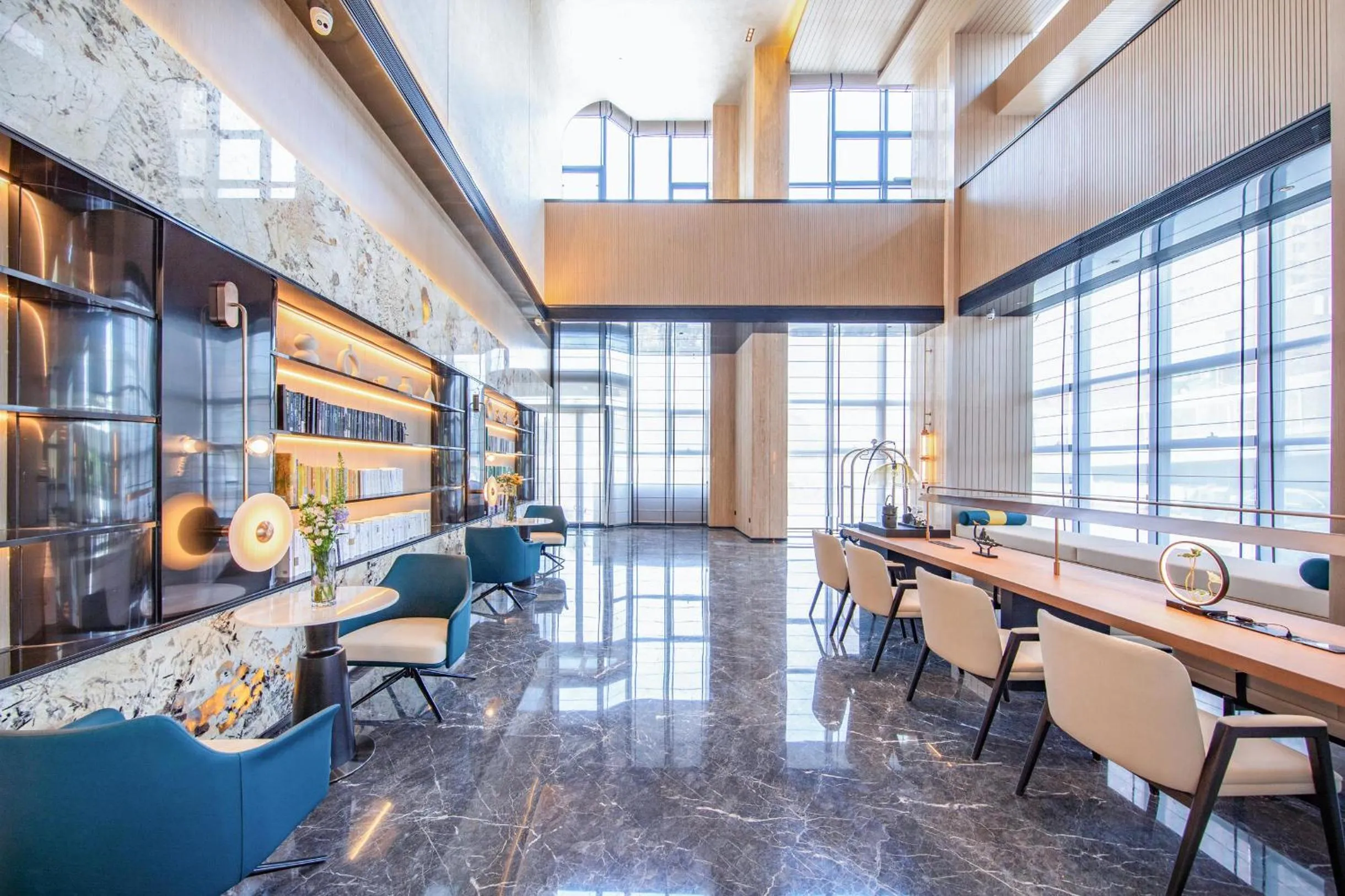 Seating area in Atour Hotel Wuhan University of Technology Jiedaokou