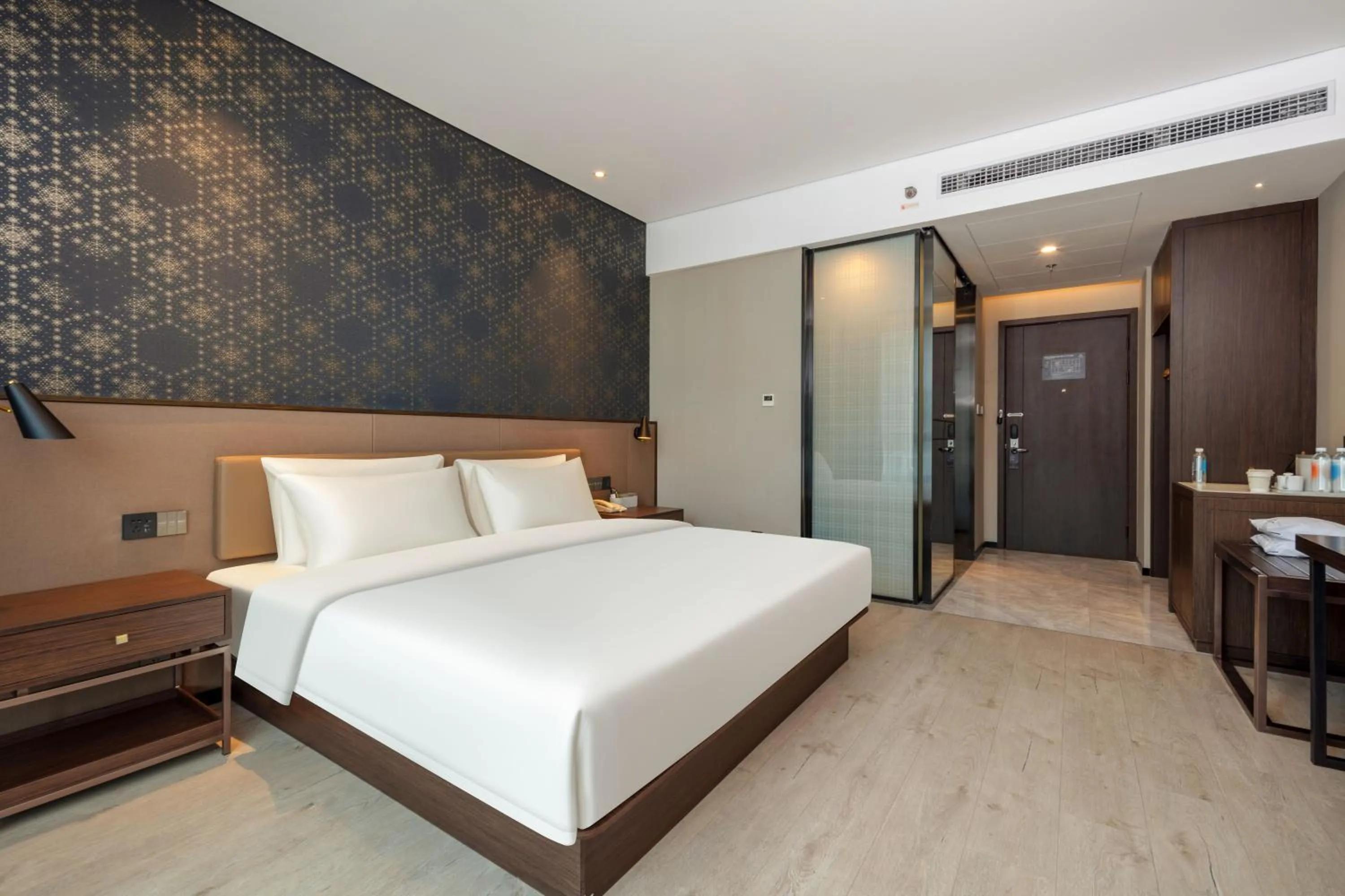 Bed in Atour X Hotel Suzhou Xiangcheng Vigorous Island Subway Station