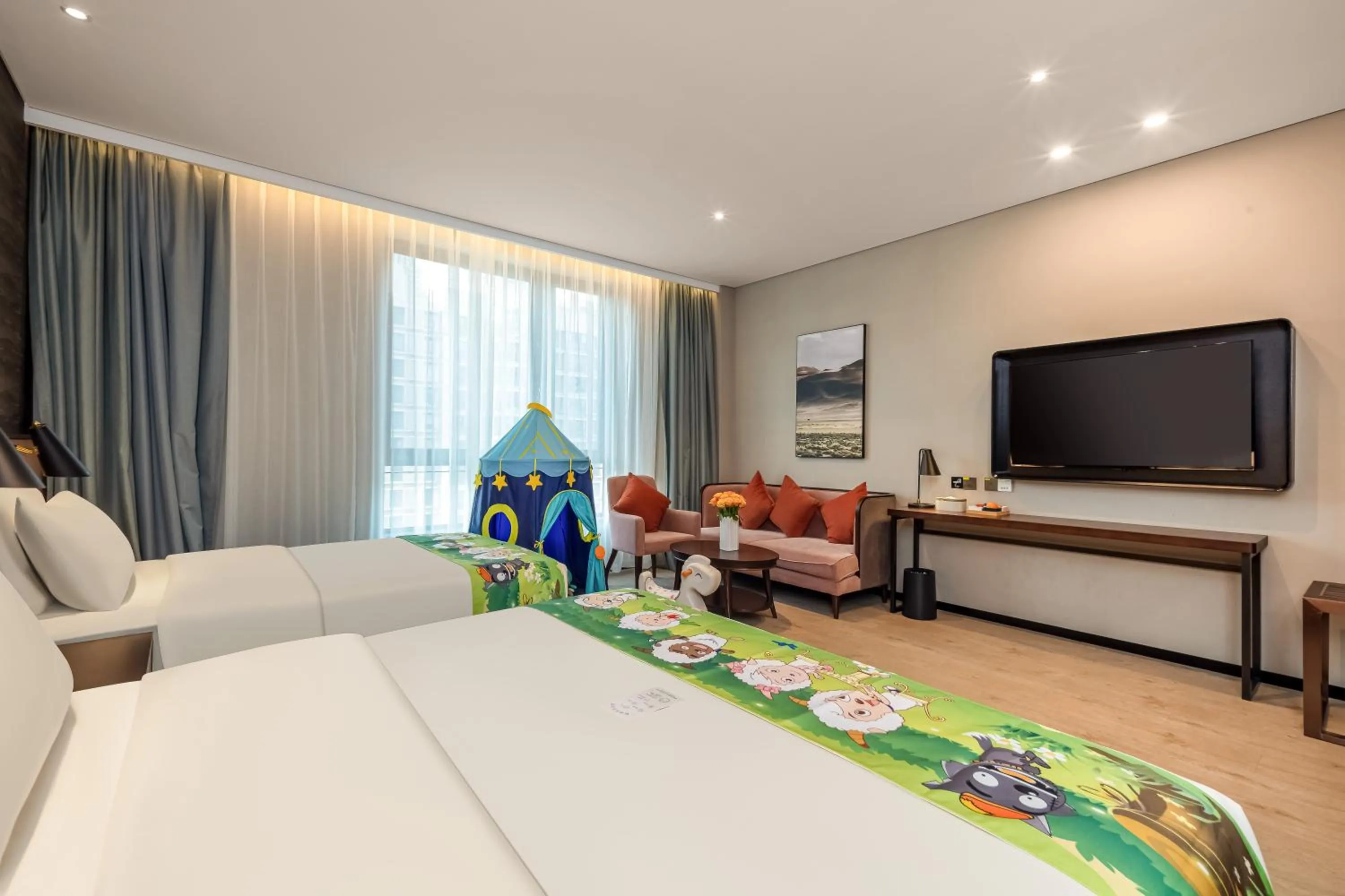 Photo of the whole room in Atour X Hotel Suzhou Xiangcheng Vigorous Island Subway Station