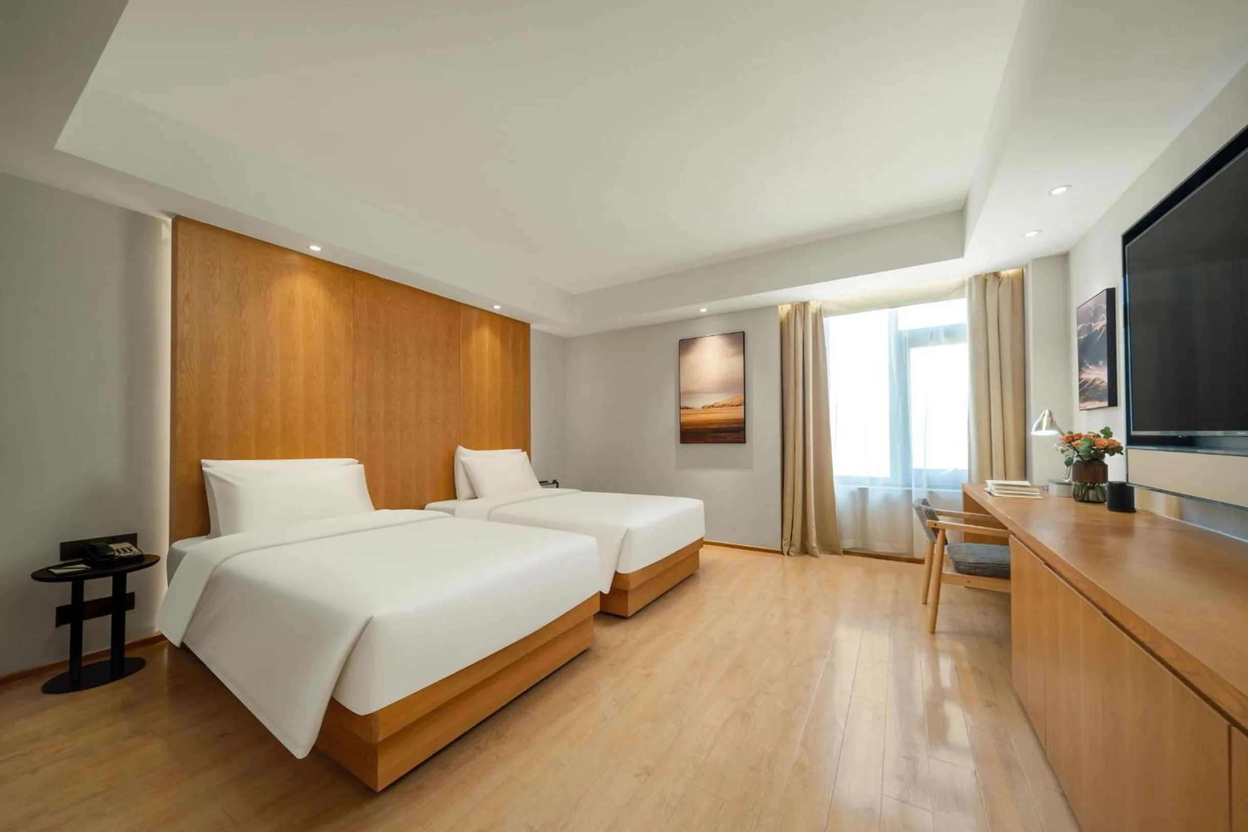 Bed in Atour X Hotel Wuxi Binhu Sports Center