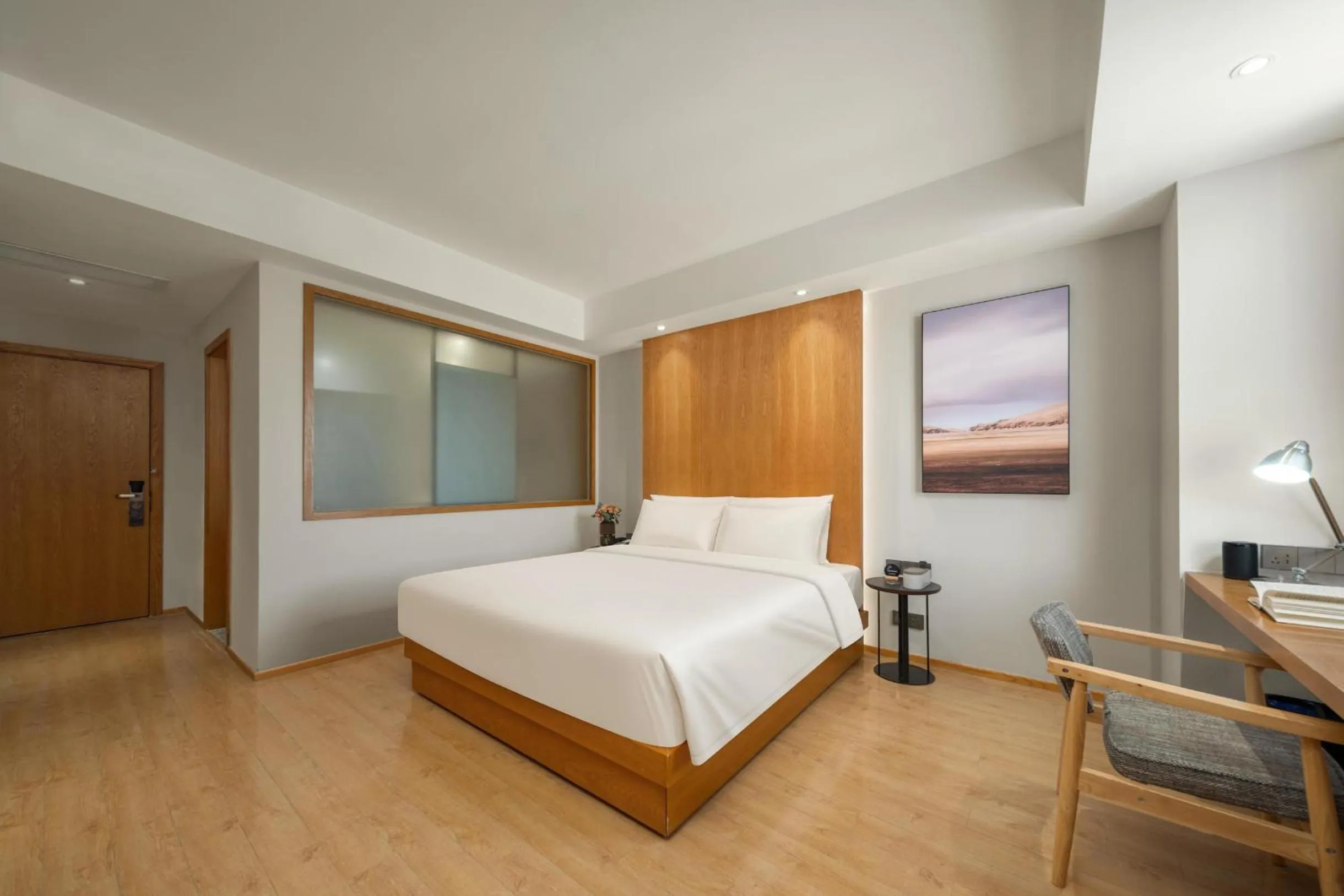 Bed in Atour X Hotel Wuxi Binhu Sports Center