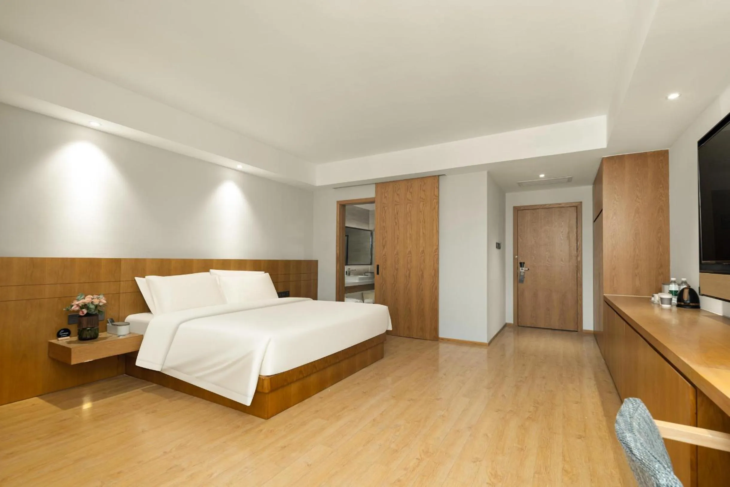 Bed in Atour X Hotel Wuxi Binhu Sports Center