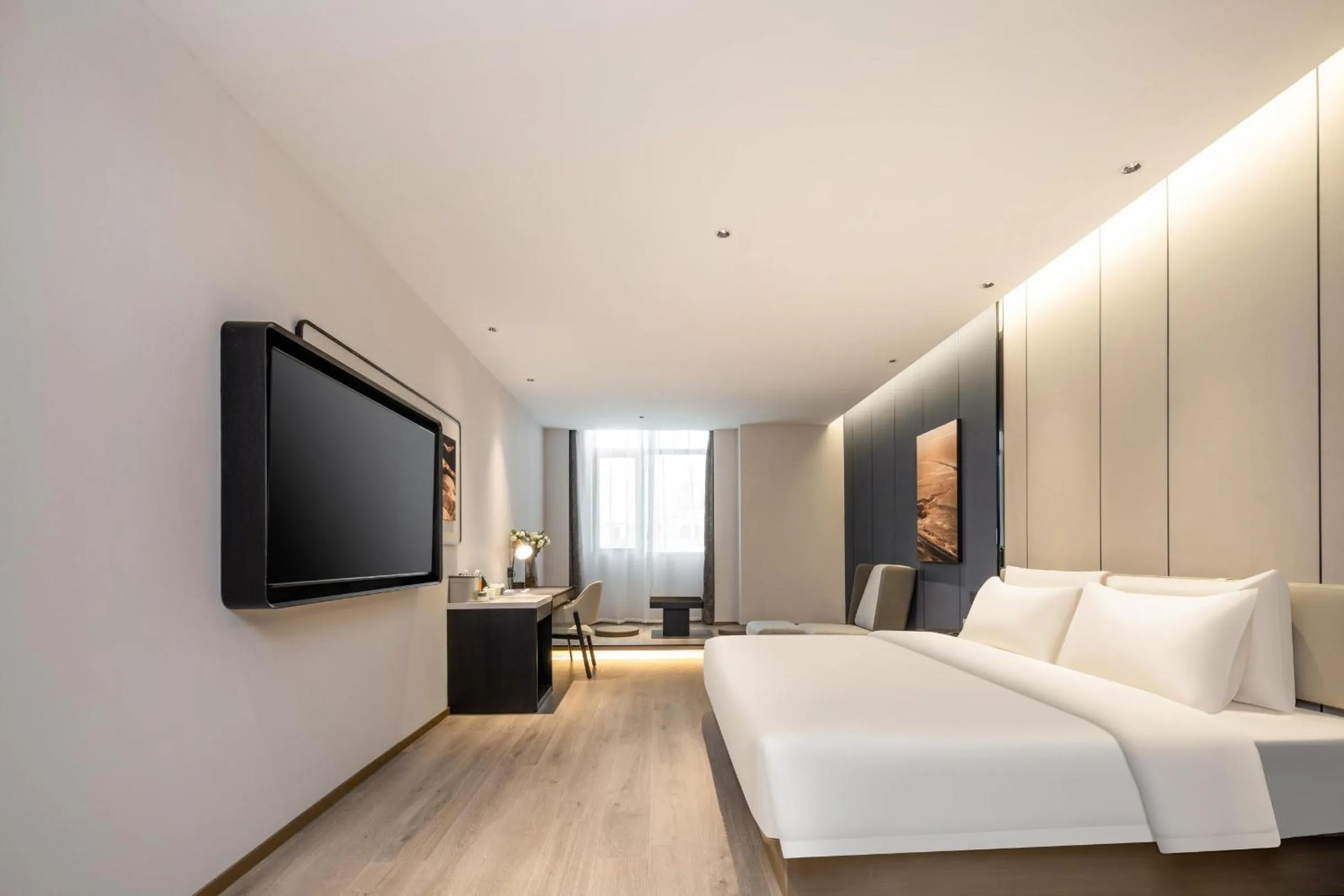 Bed in Atour Hotel Luqiao Taizhou