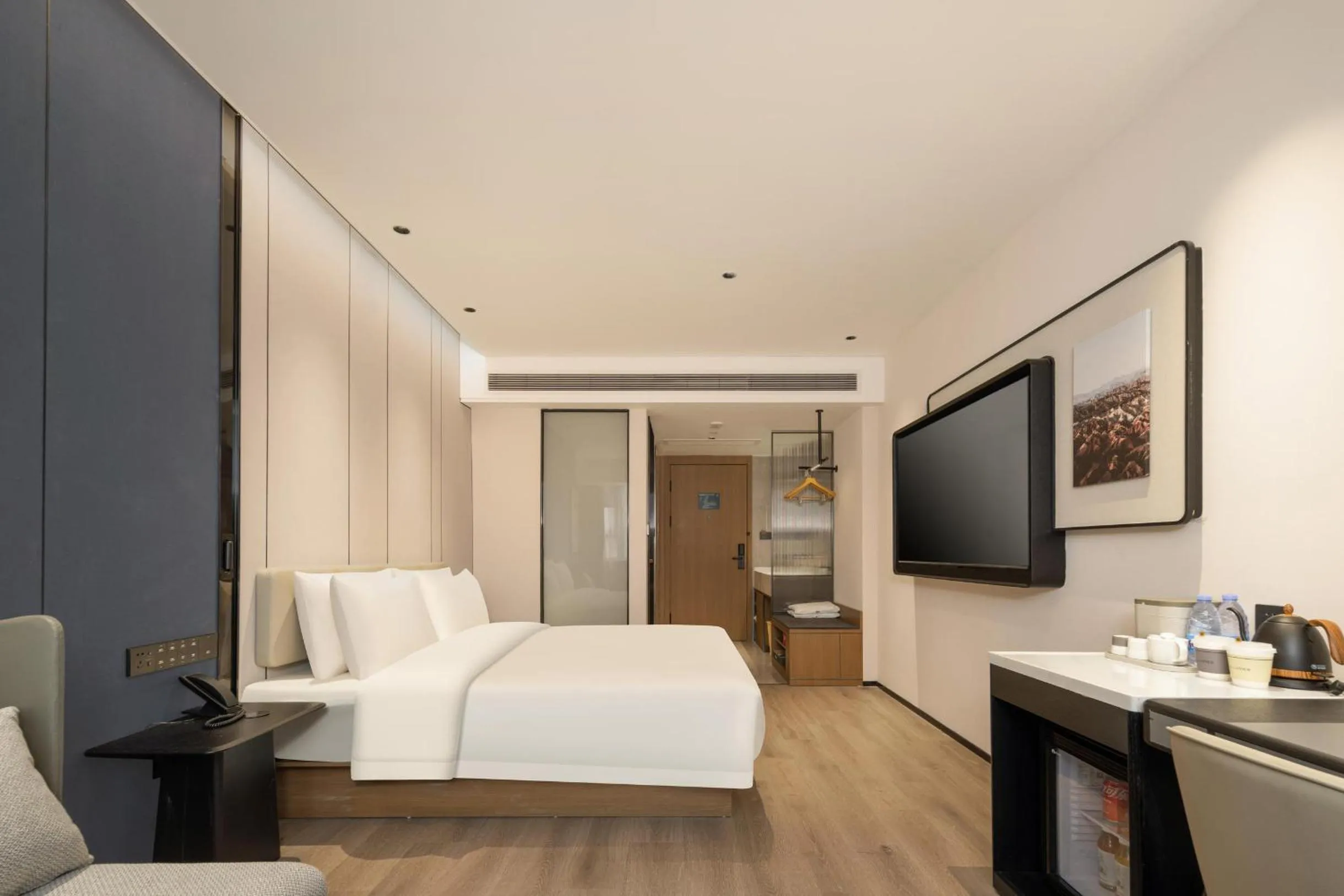 Bed in Atour Hotel Fuzhou Jinshan Aegean Sea