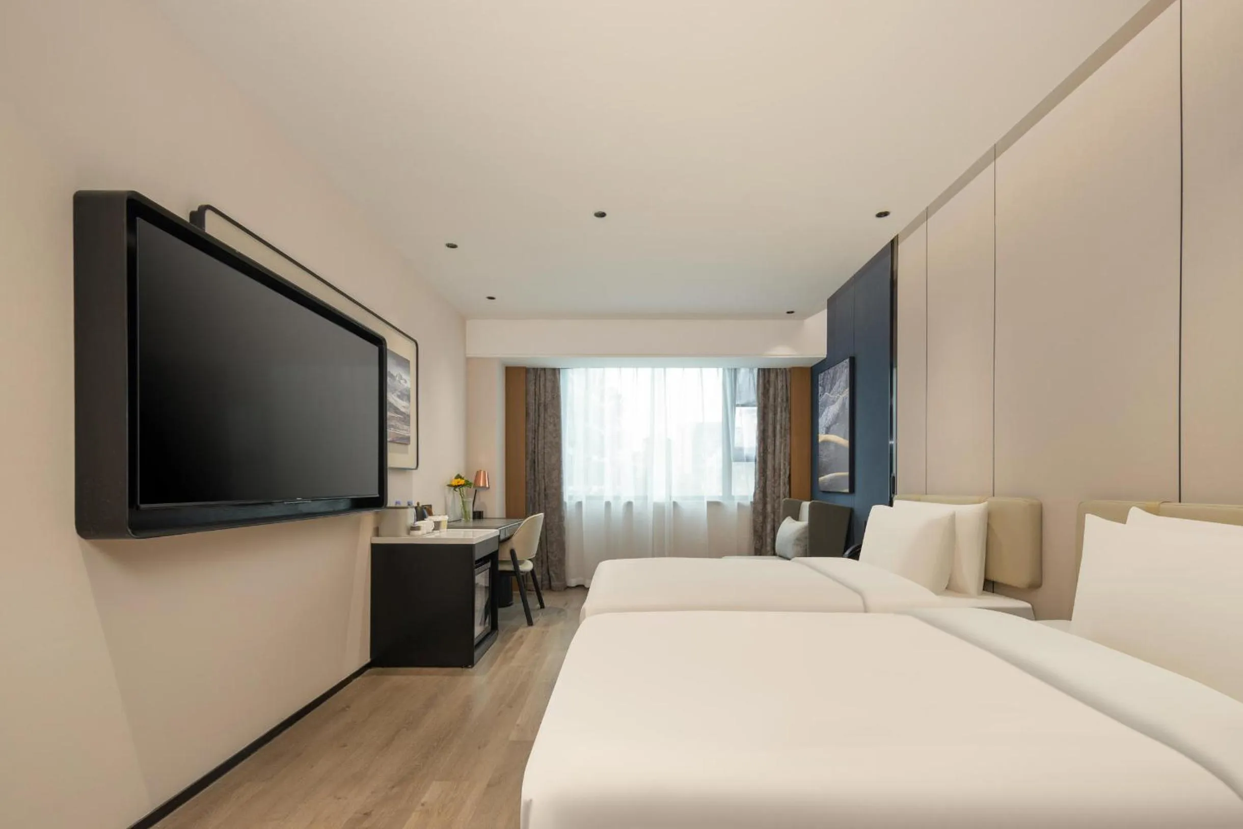 Bed in Atour Hotel Fuzhou Jinshan Aegean Sea