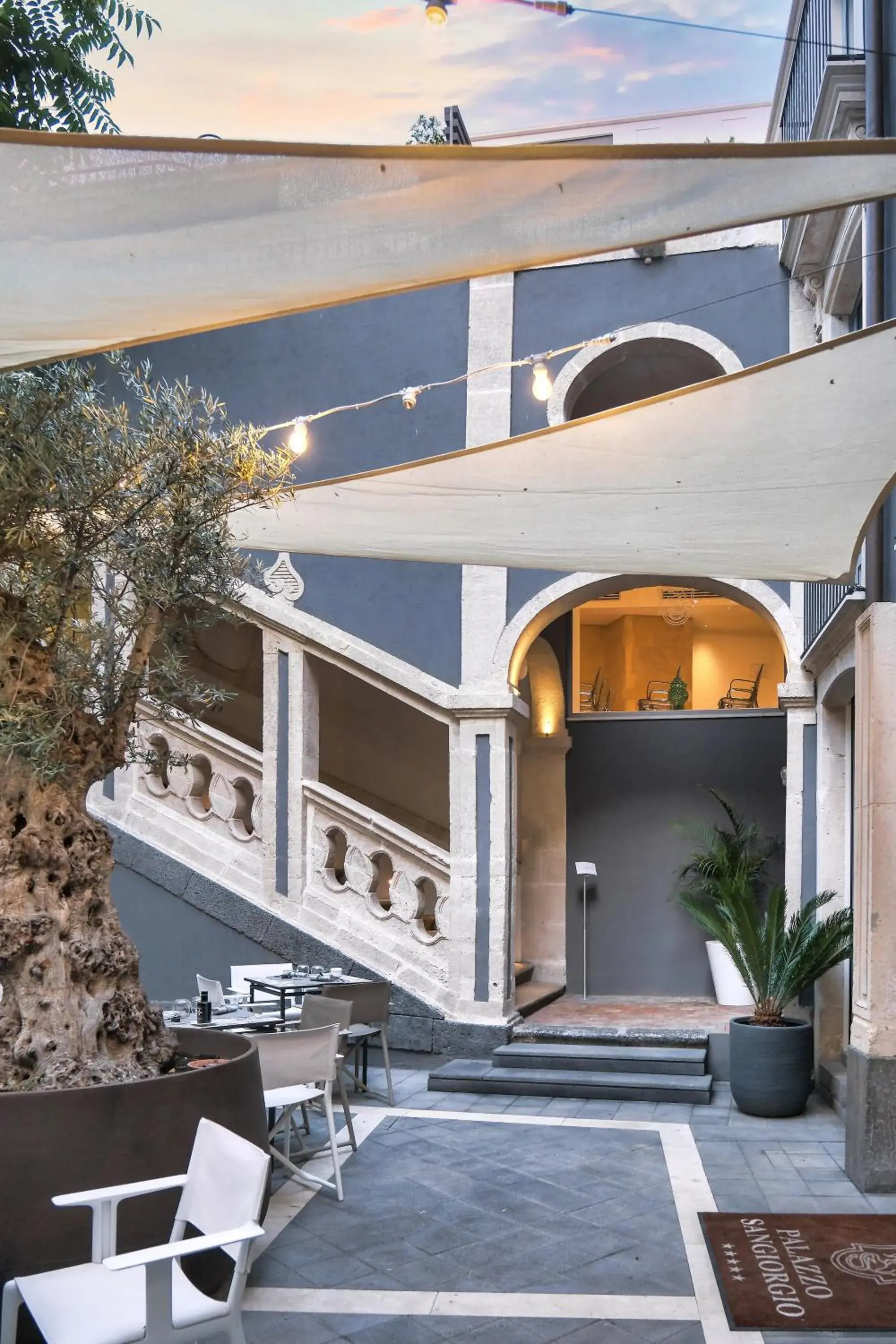 Inner courtyard view in Palazzo Sangiorgio Inner courtyard view in Palazzo Sangiorgio