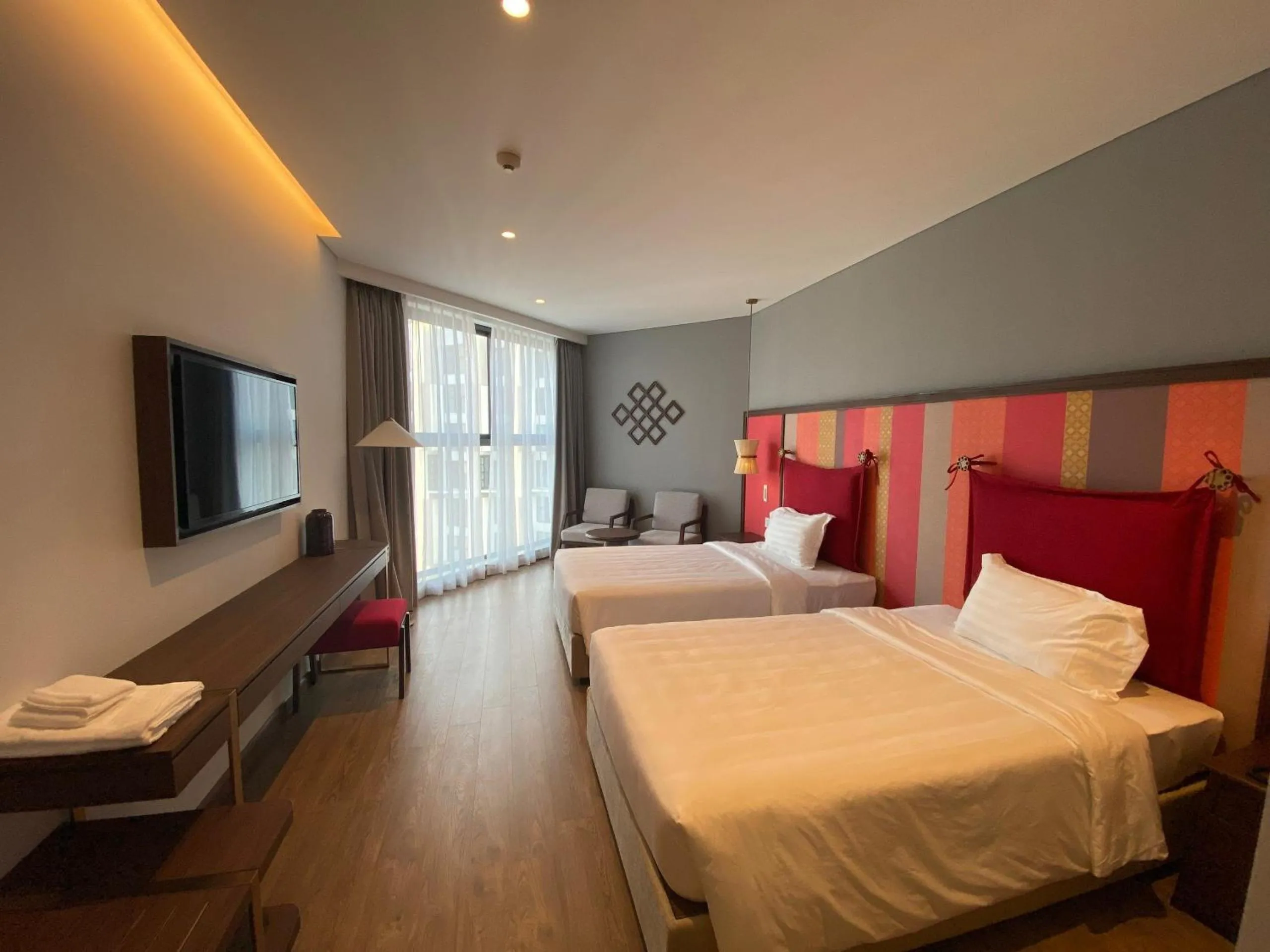 Communal lounge/ TV room, Bed in Apec Mandala Chambay Mũi Né