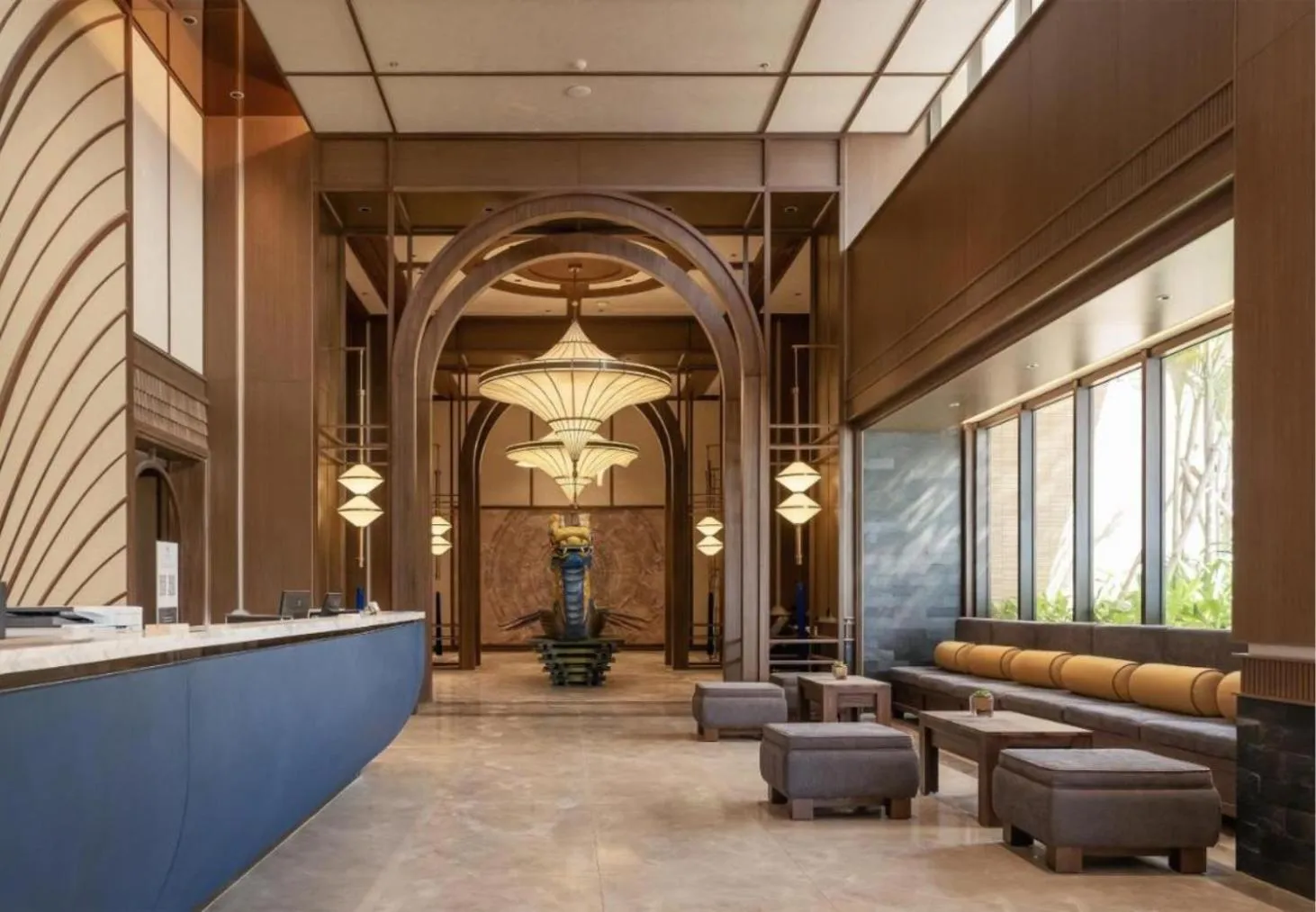 Lobby or reception in Apec Mandala Chambay Mũi Né