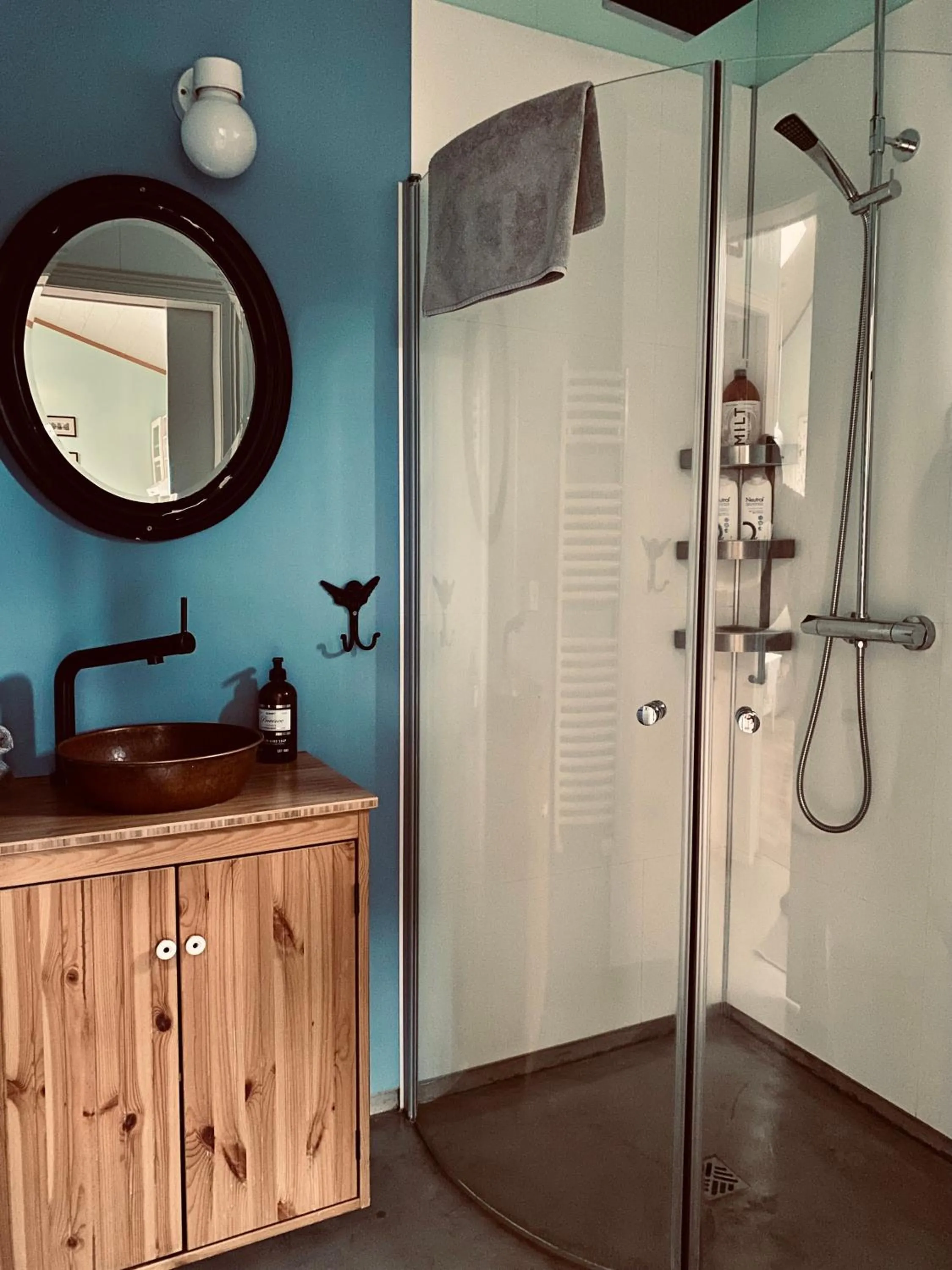 Shower in Backyard Village