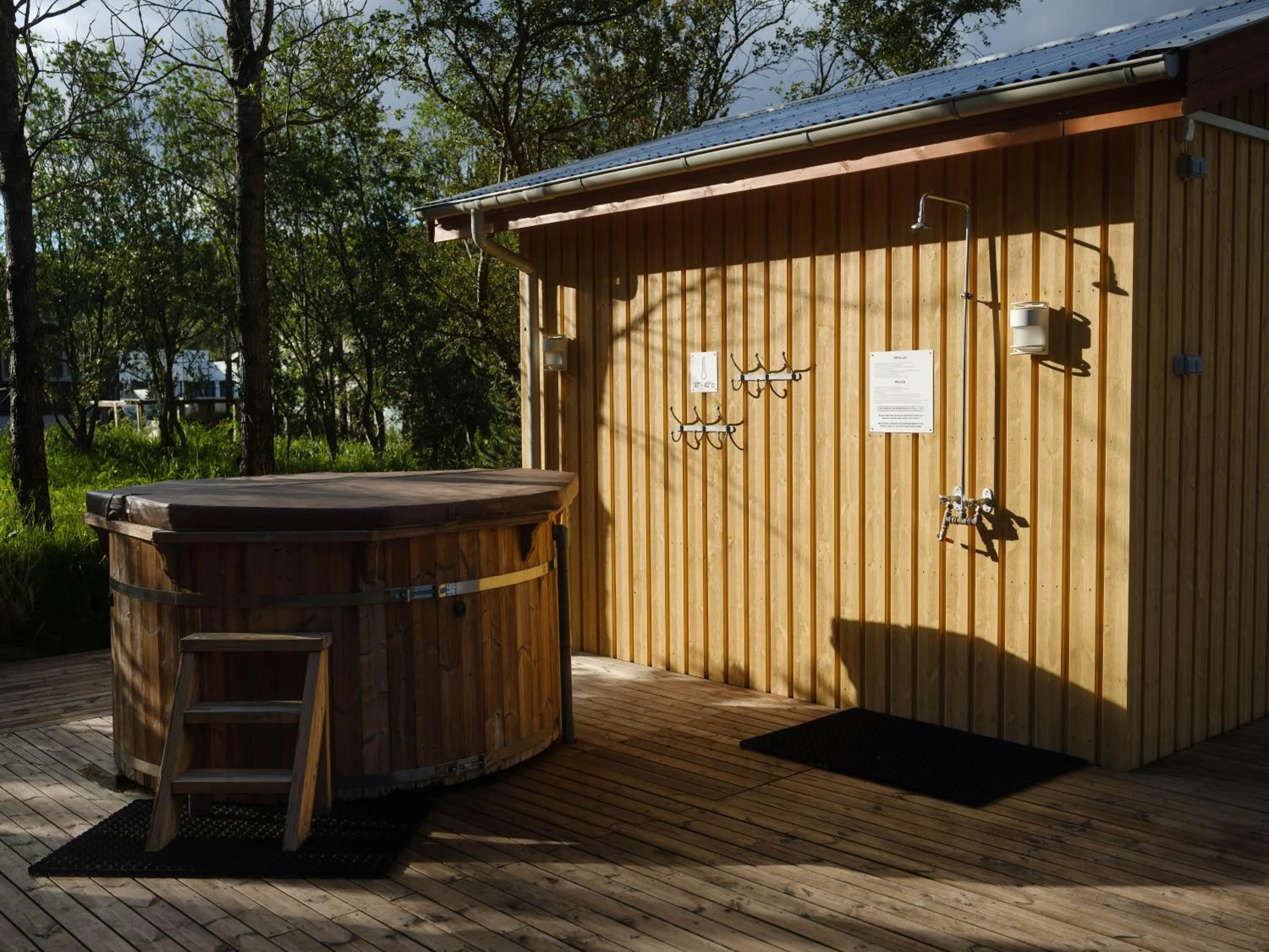 Hot Tub in Backyard Village