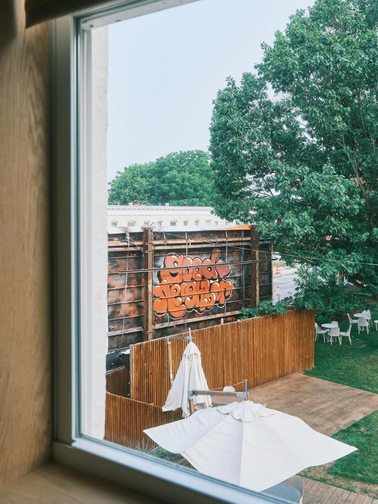 View (from property/room) in guesthouse by good neighbor