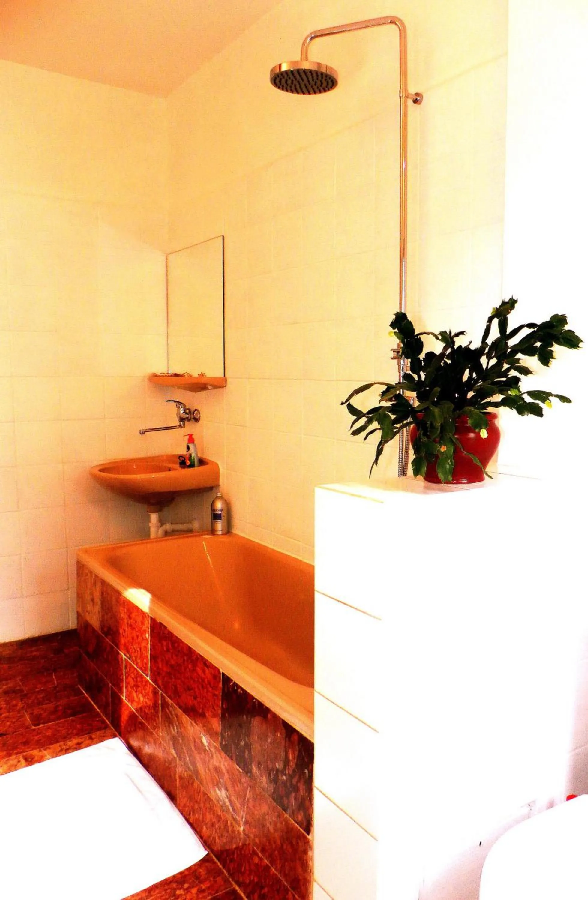 Bathroom, Bed in Penzion Bor