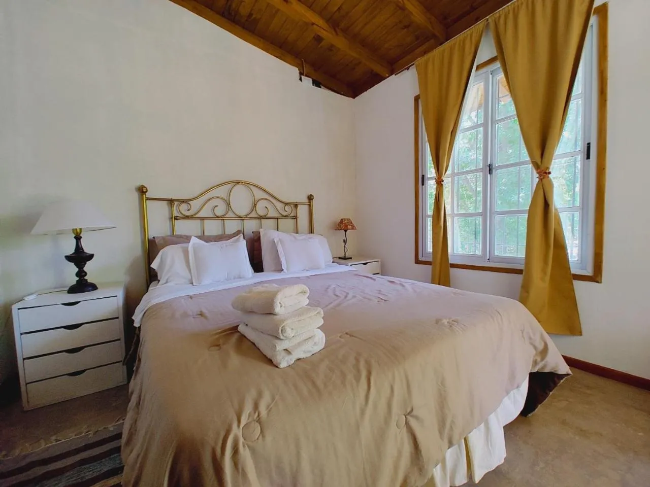 Bed in Posada Don Salvador