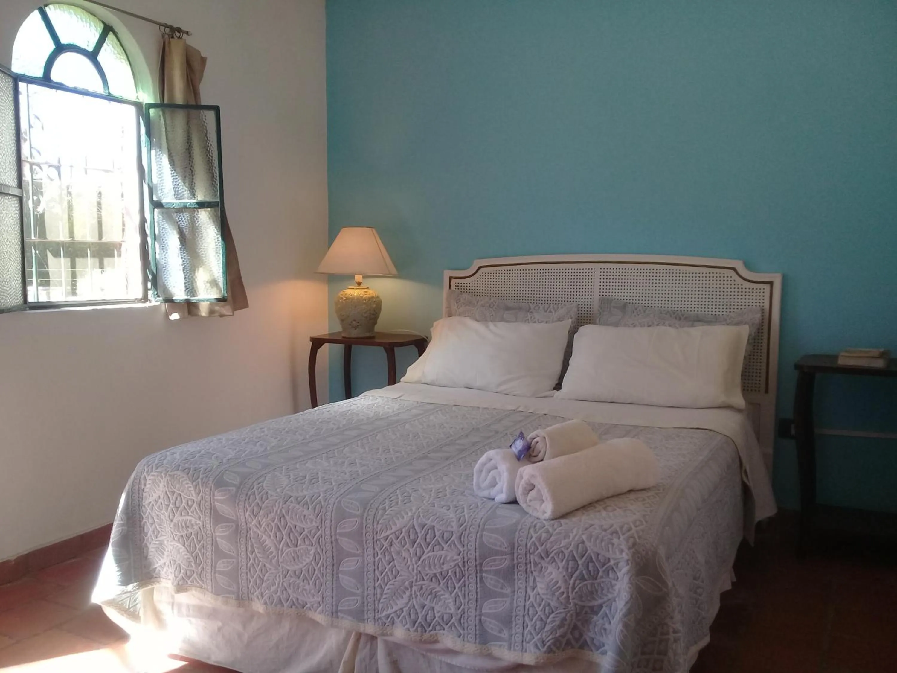 Bed in Posada Don Salvador