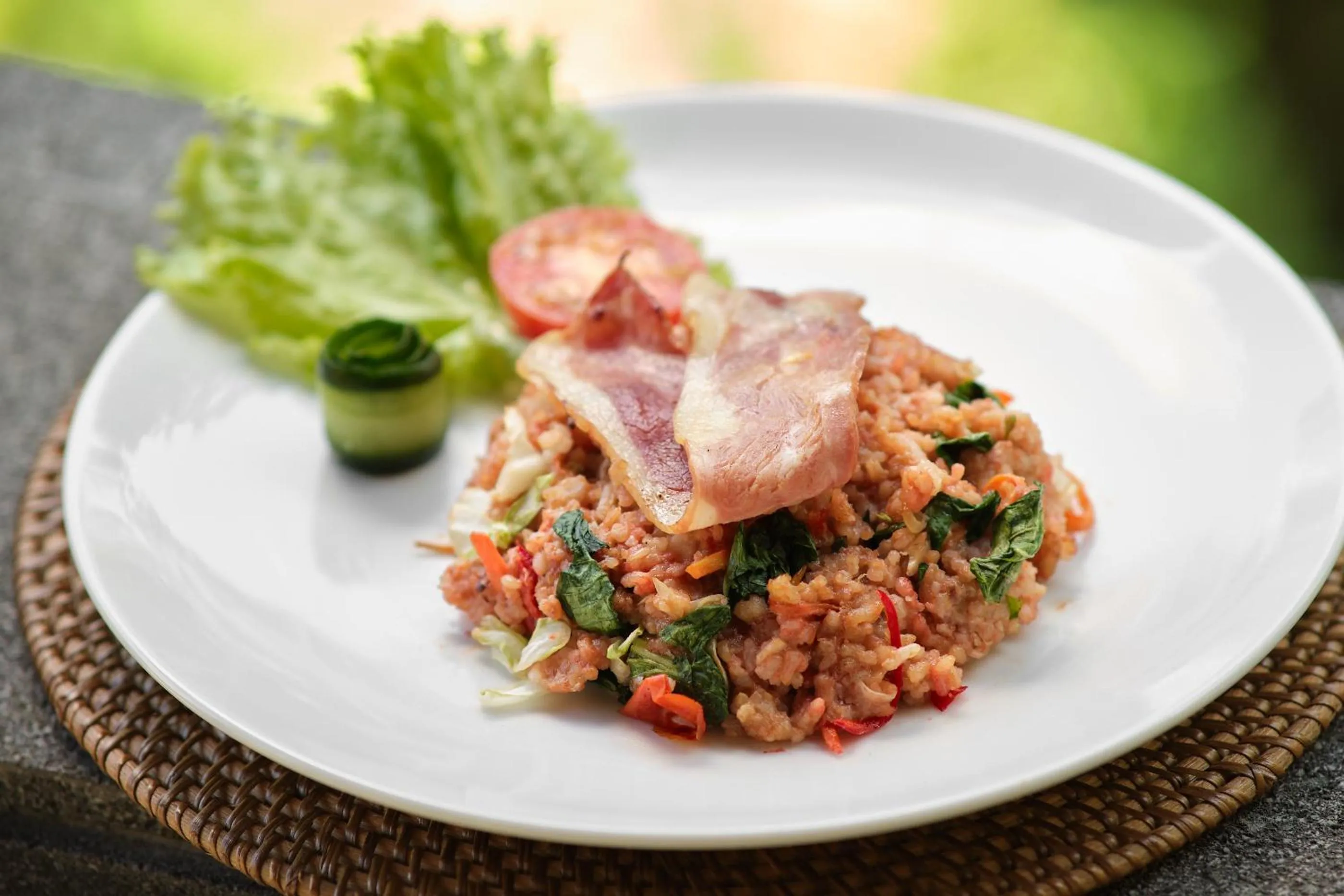 Asian breakfast in Tigata Ubud Cottage