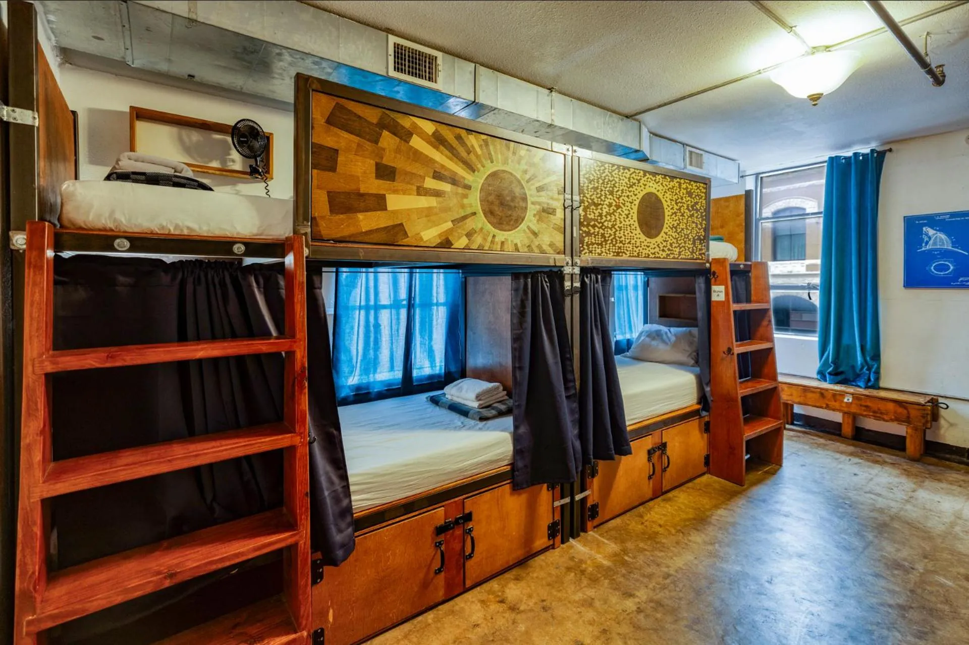 bunk bed, Bed in Firehouse Hostel