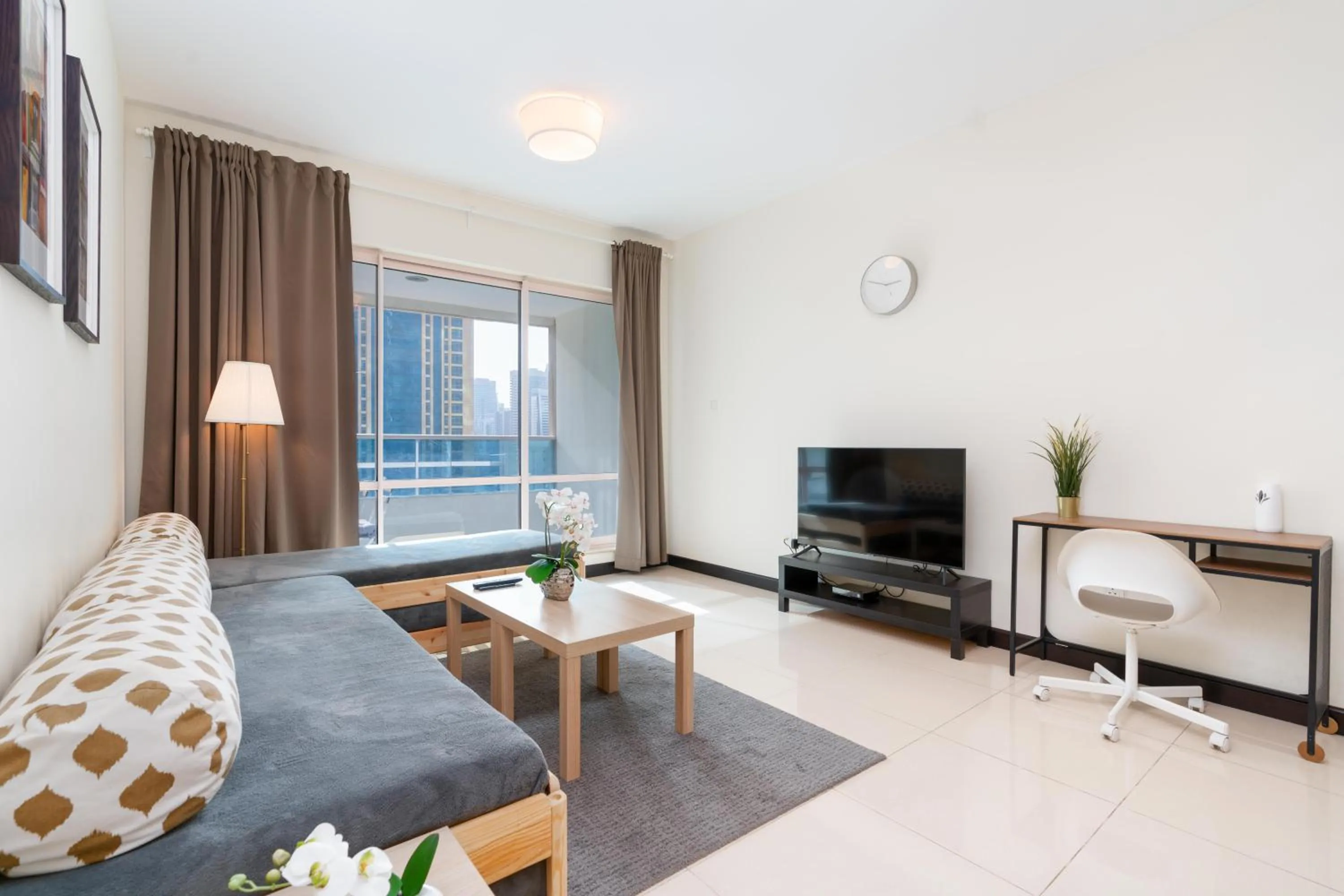 Living room in White Sage - Gorgeous Apartment in JLT Near the Metro Station