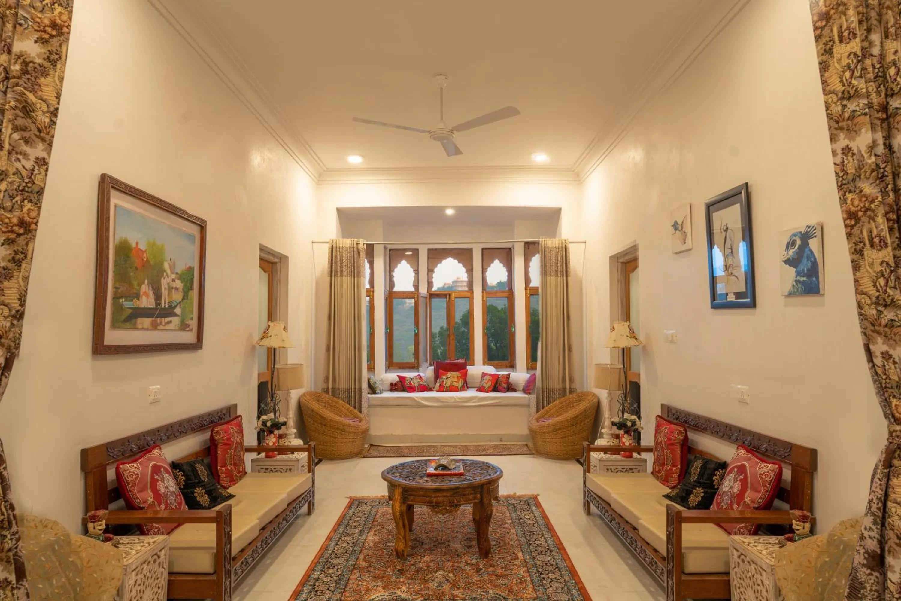 Seating area in Castle Oodeypore A Boutique stay Udaipur