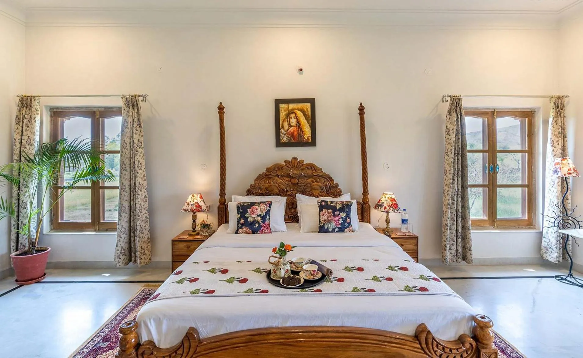 Bed in Castle Oodeypore A Boutique stay Udaipur