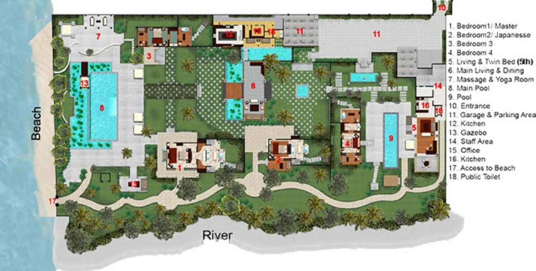 Floor plan in Villa Teresa